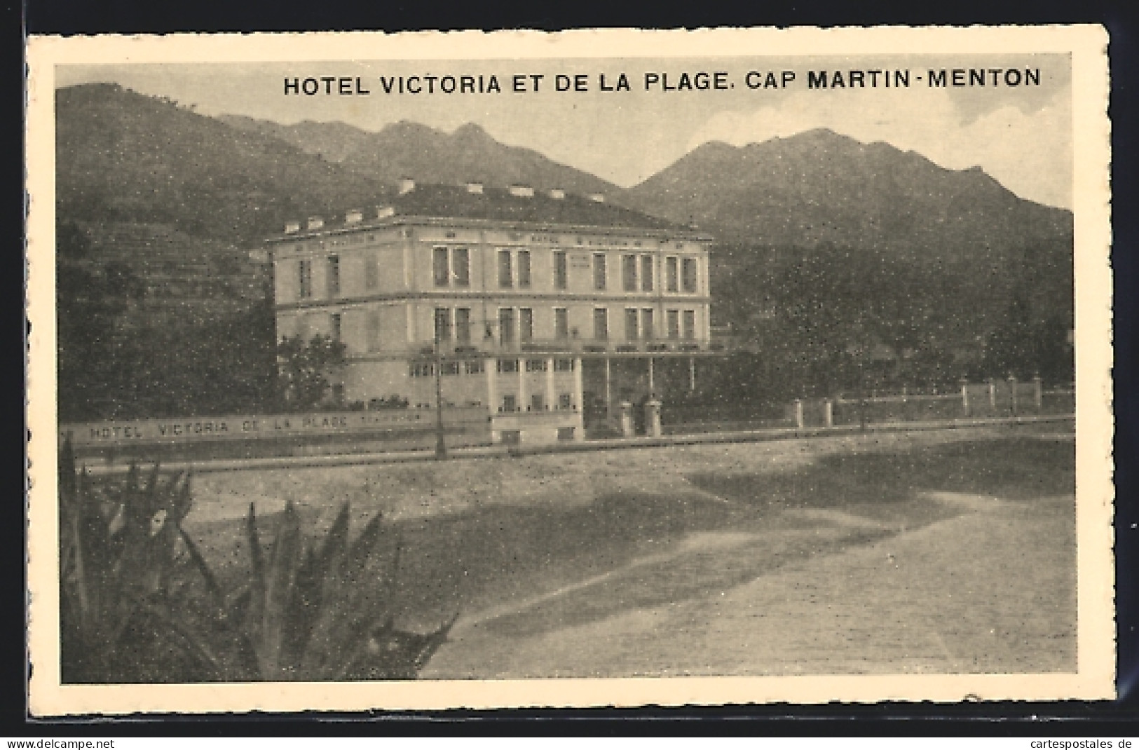 CPA Menton, Cap Martin, Hotel Victoria Et De La Plage  - Menton
