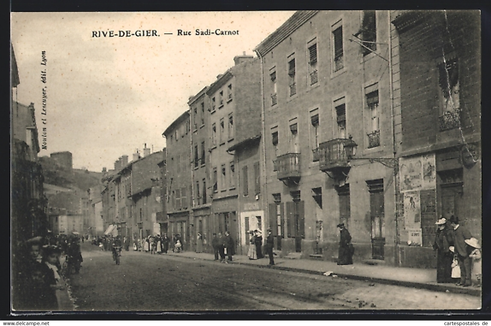 CPA Rive-de-Gier, Rue Sadi-Carnot  - Rive De Gier