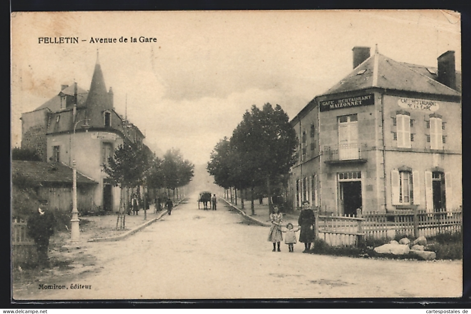 CPA Felletin, Avenue De La Gare  - Felletin