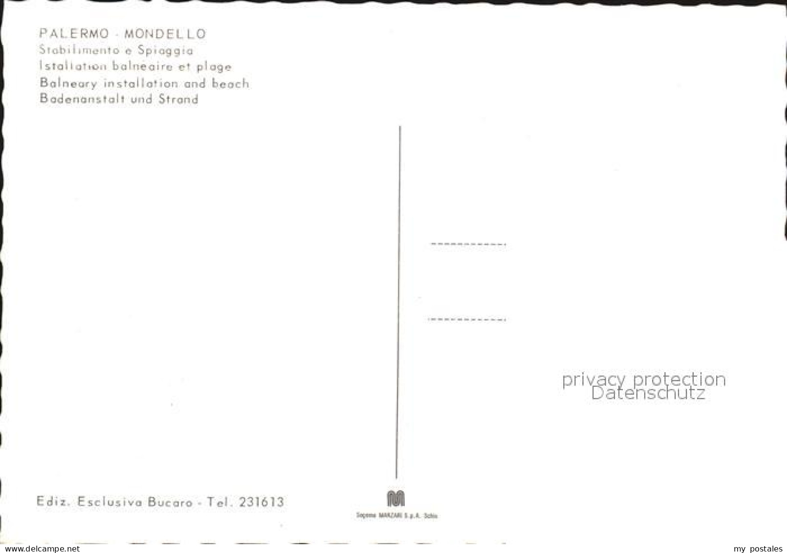 72591807 Palermo Sicilia Mondello Stabilimento E Spiaggia Palermo - Andere & Zonder Classificatie