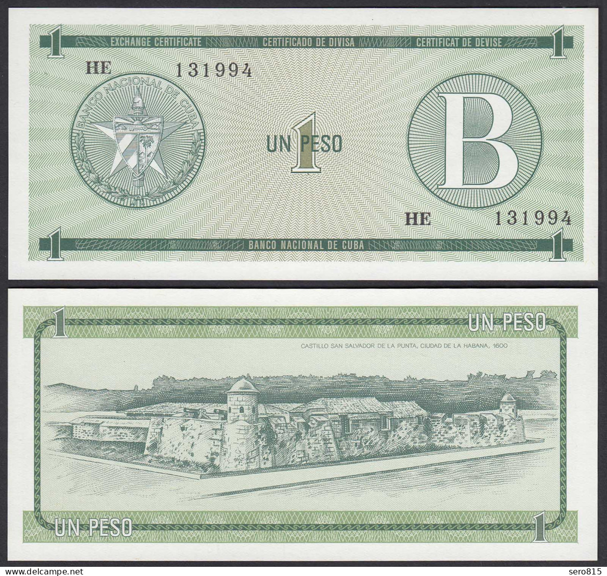 Kuba - Cuba 1 Peso Foreign Exchange Certificates 1985 Pick FX6 UNC (1)  (25713 - Sonstige – Amerika