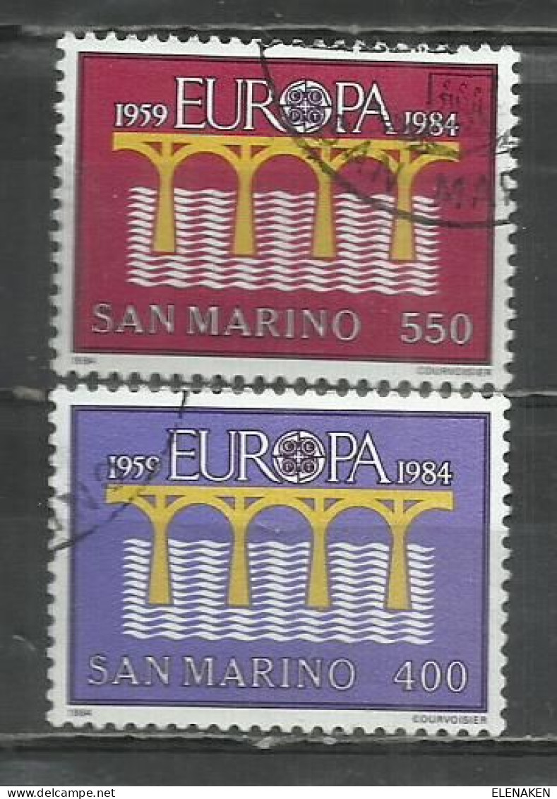 7518-SAN MARINO  SERIE COMPLETA 1984 Nº 1090/1091 SERIE EUROPA.CALIDAD.SERIE EUROPA - Used Stamps