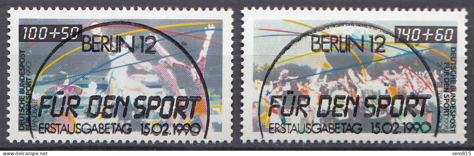 Bund BRD 1449-50 Sport 1990 Handball+Trimm Dich ESST Vollstempel Luxus - Autres & Non Classés