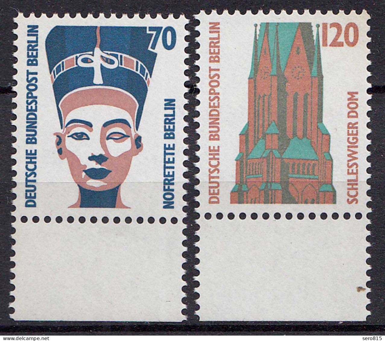 Berlin 1988 Mi. 814-15 ** Sehenswürdigkeiten Unterrand LUXUS   (20857 - Sonstige & Ohne Zuordnung