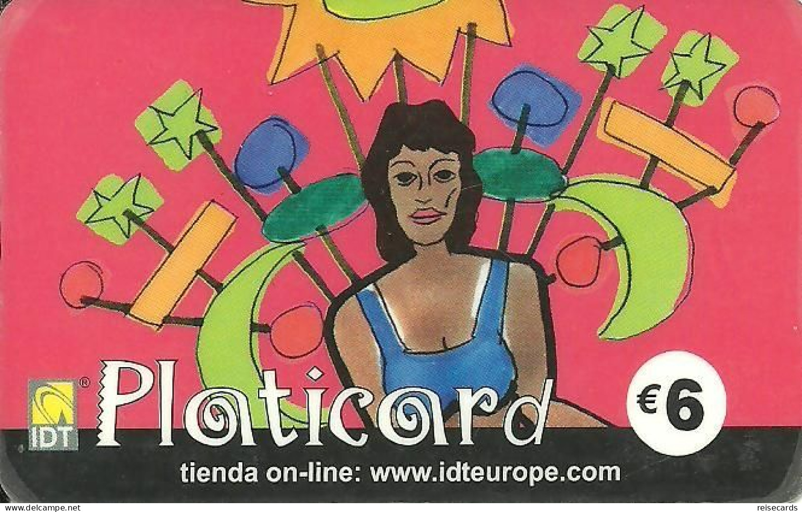 Spain: Prepaid IDT - Platicard €6 08.05 - Autres & Non Classés