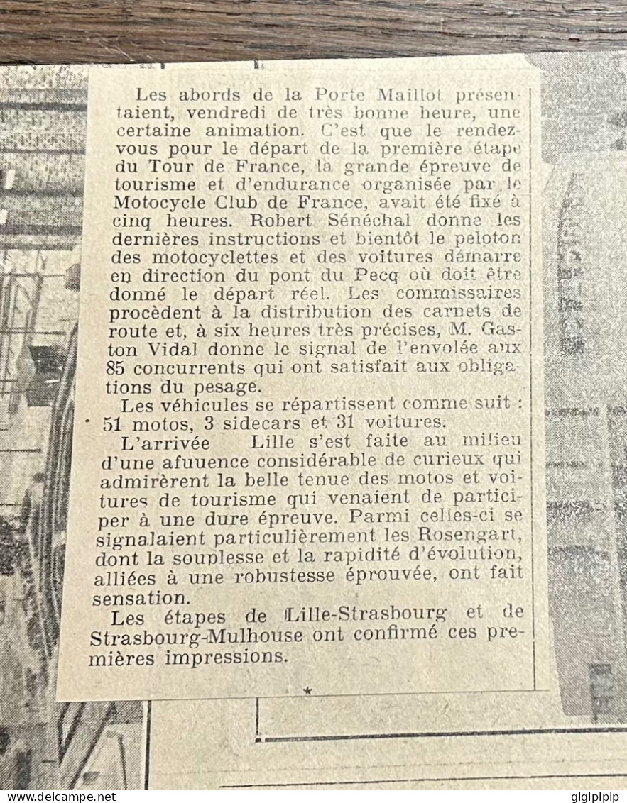 1930 GHI17 TOUR DE FRANCE AUTOMOBILE VOITURES ROSENGART - Sammlungen
