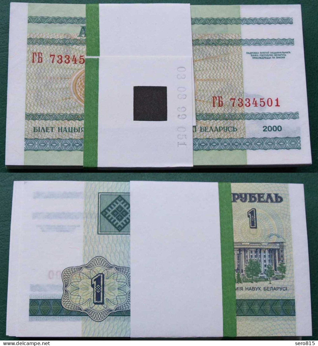 Weißrussland - Belarus 1  Rubel 2000 UNC Pick 21 BUNDLE Zu 100 Stück   (90001 - Autres - Europe