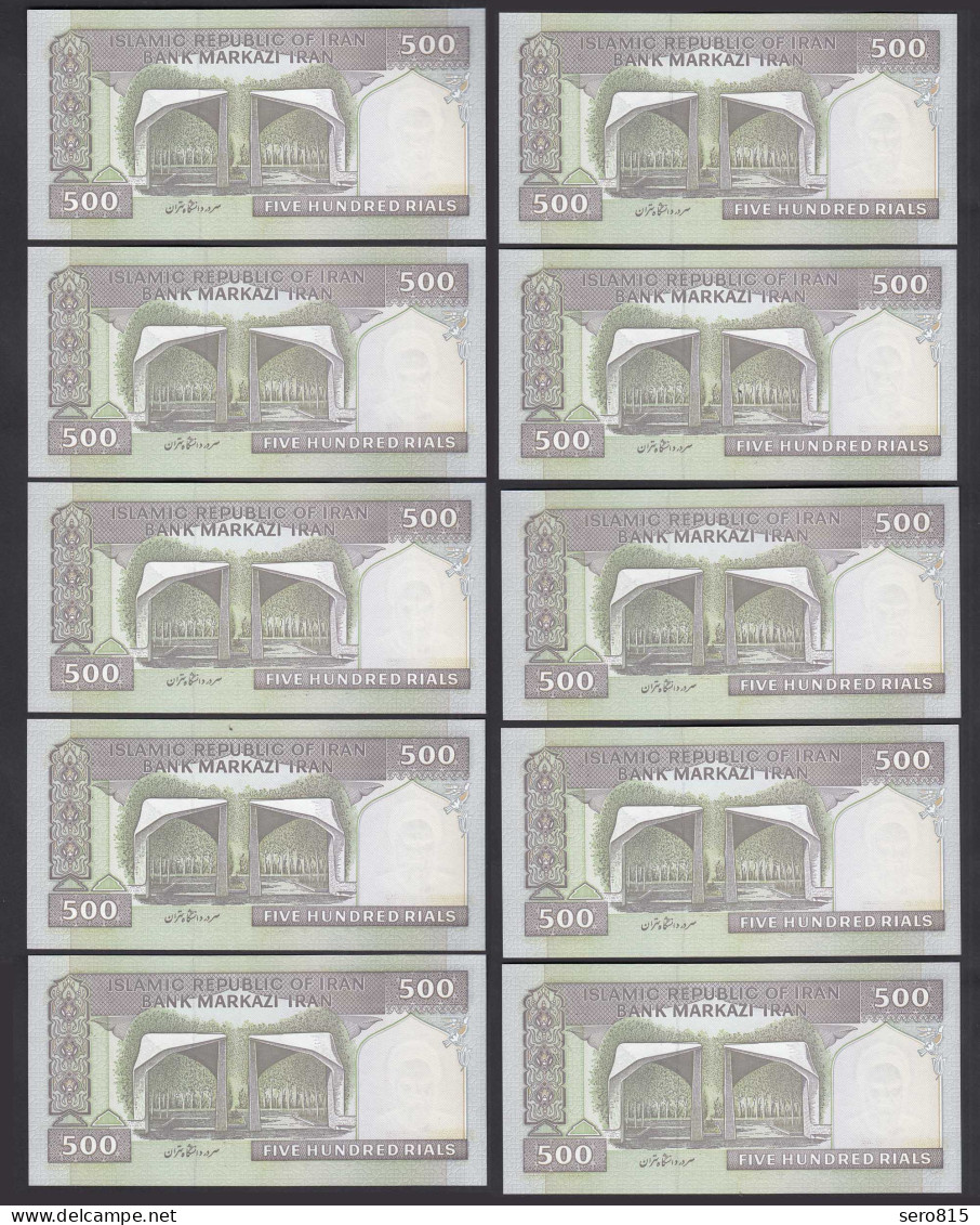 IRAN (Persien) - 10 Stück á 500 RIALS (2003) Sign 28 Pick 137Ac UNC (1)  (89044 - Otros – Asia