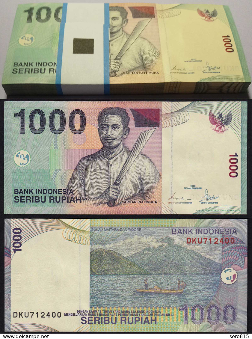 INDONESIEN - INDONESIA 1000 Rupiah 2000/2006 Pick 141g UNC Bundle á 100 Stück  - Autres - Asie