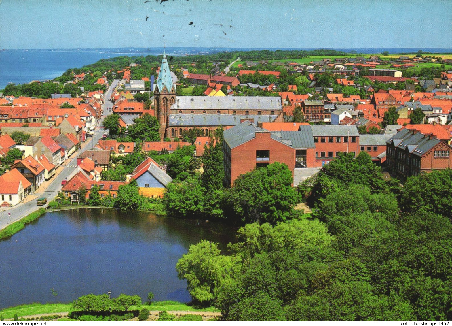 ASSENS, ARCHITECTURE, LAKE, BUS, CAR, DENMARK, POSTCARD - Danemark