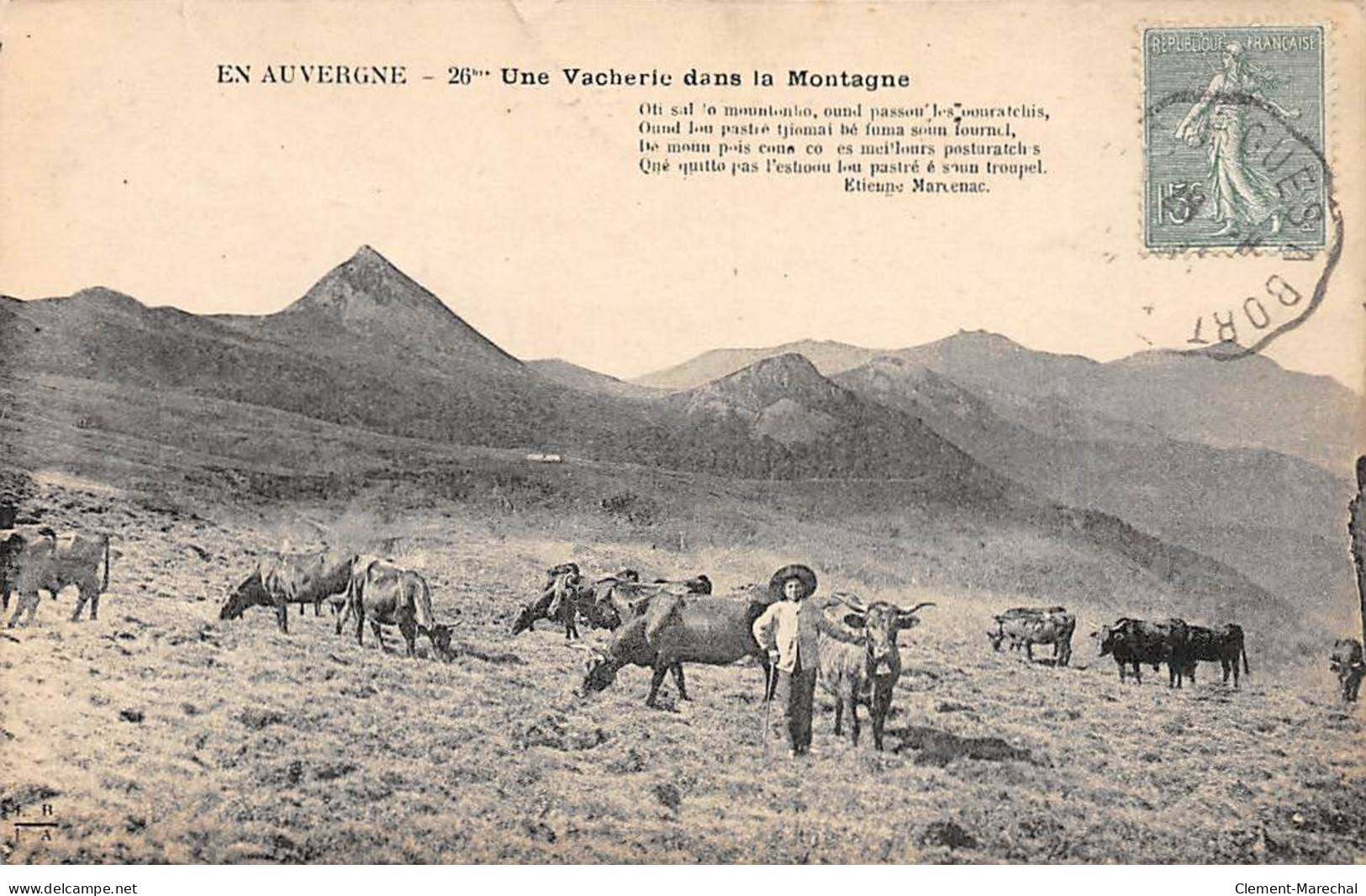 EN AUVERGNE - Une Vacherie Dans La Montagne - Très Bon état - Auvergne Types D'Auvergne