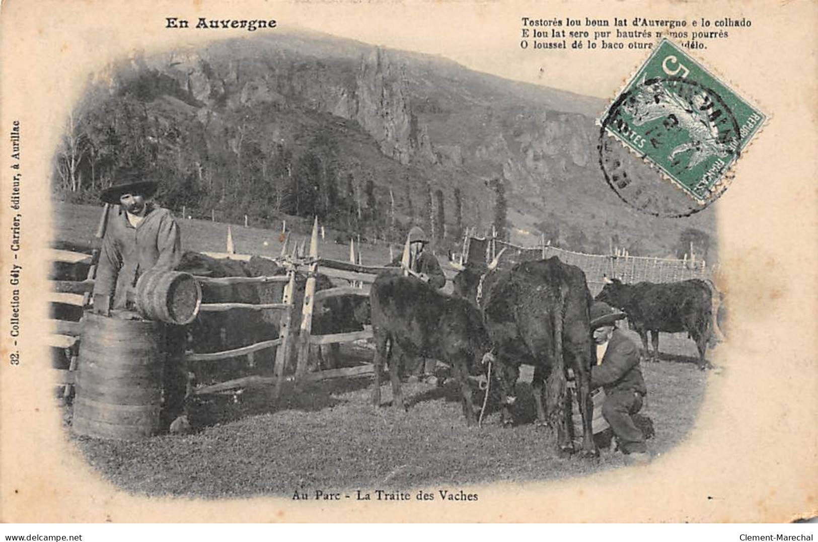 En Auvergne - Au Parc - La Traite Des Vaches - Très Bon état - Auvergne Types D'Auvergne