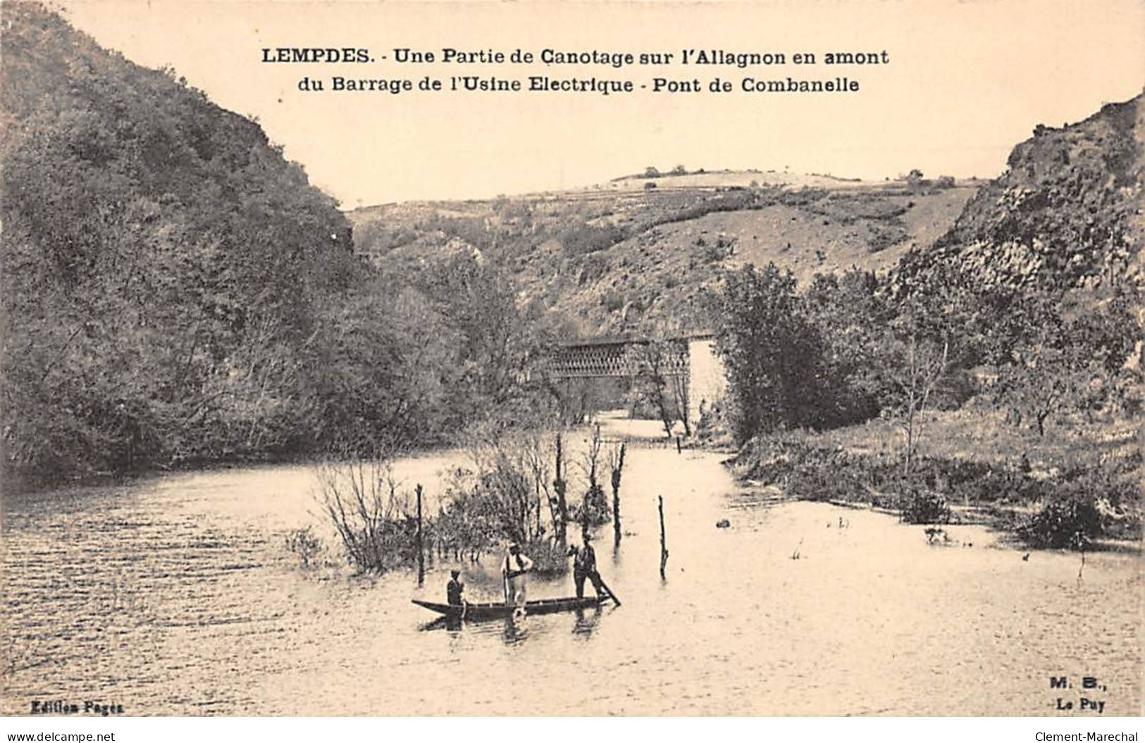 LEMPDES - Une Partie De Canotage Sur L'Allagnon En Amont Du Barrage De L'Usine Electrique - Très Bon état - Lempdes