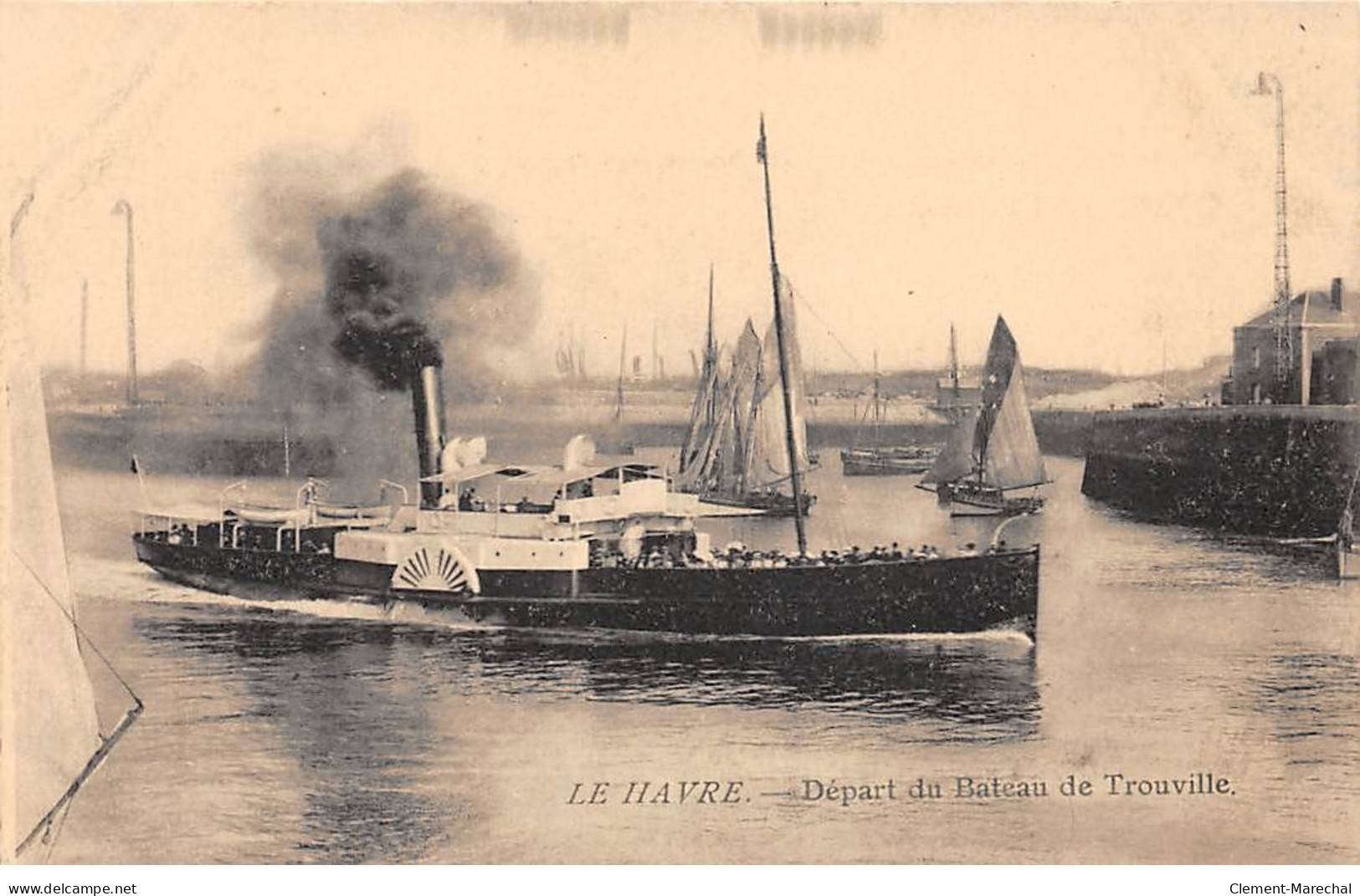 LE HAVRE - Départ Du Bateau De Trouville - Très Bon état - Haven