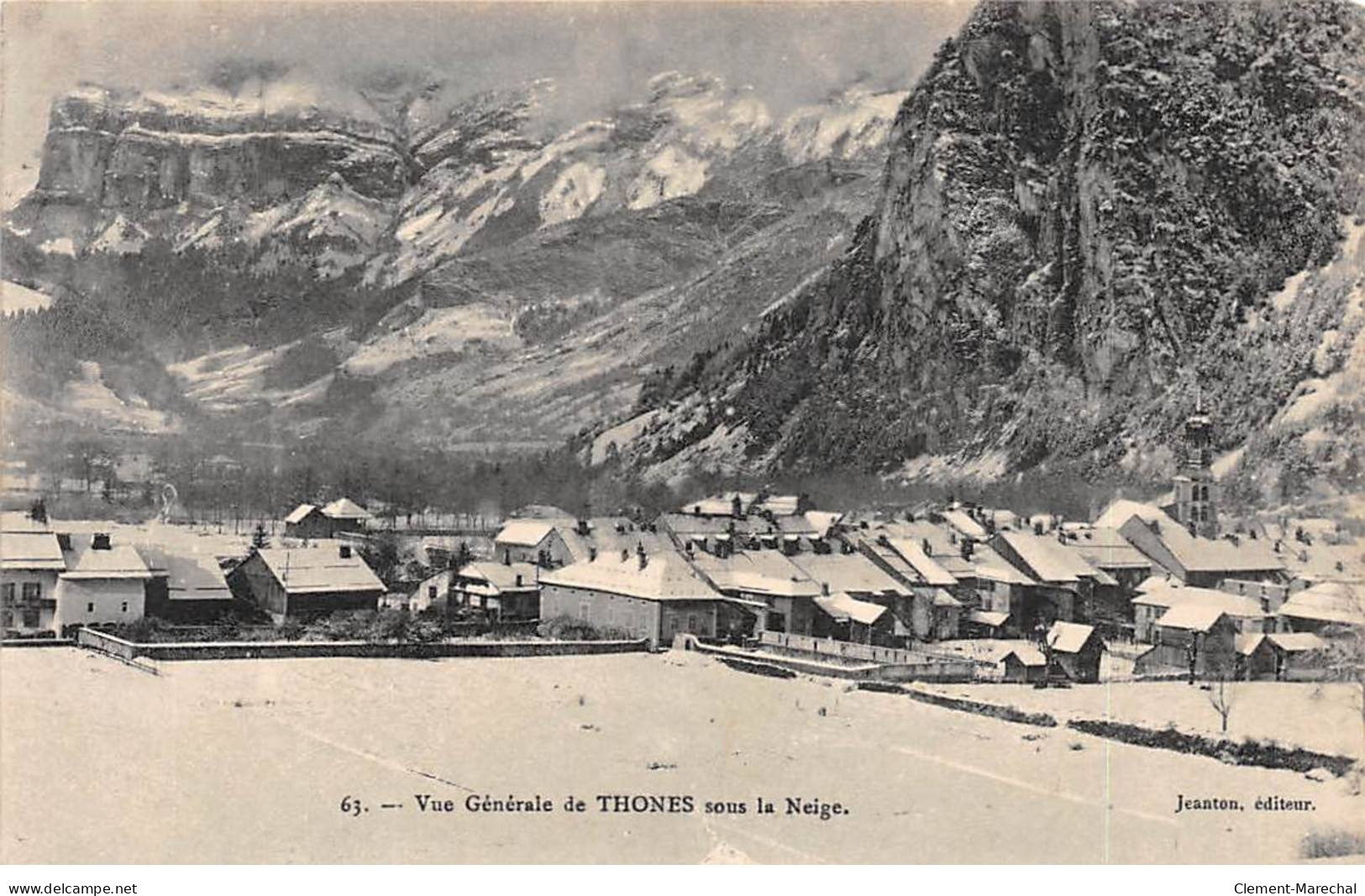 Vue Générale De THONES Sous La Neige - Très Bon état - Thônes