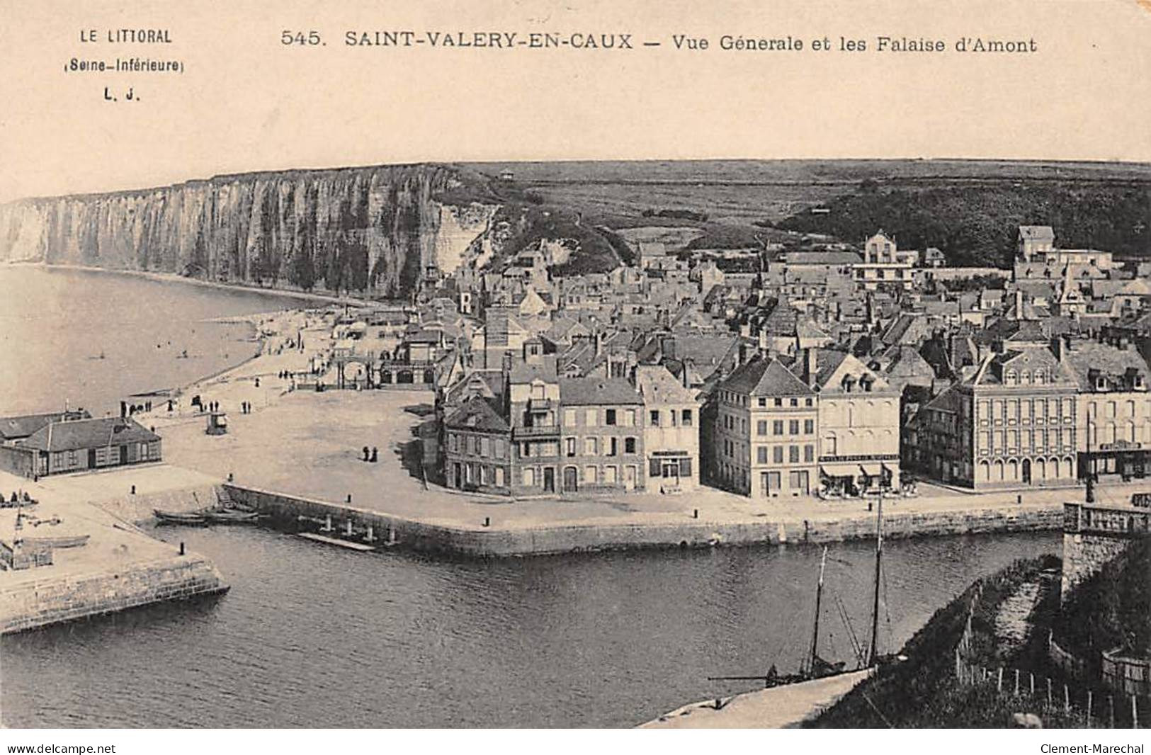SAINT VALERY EN CAUX - Vue Générale Et Les Falaises D'Amont - Très Bon état - Saint Valery En Caux