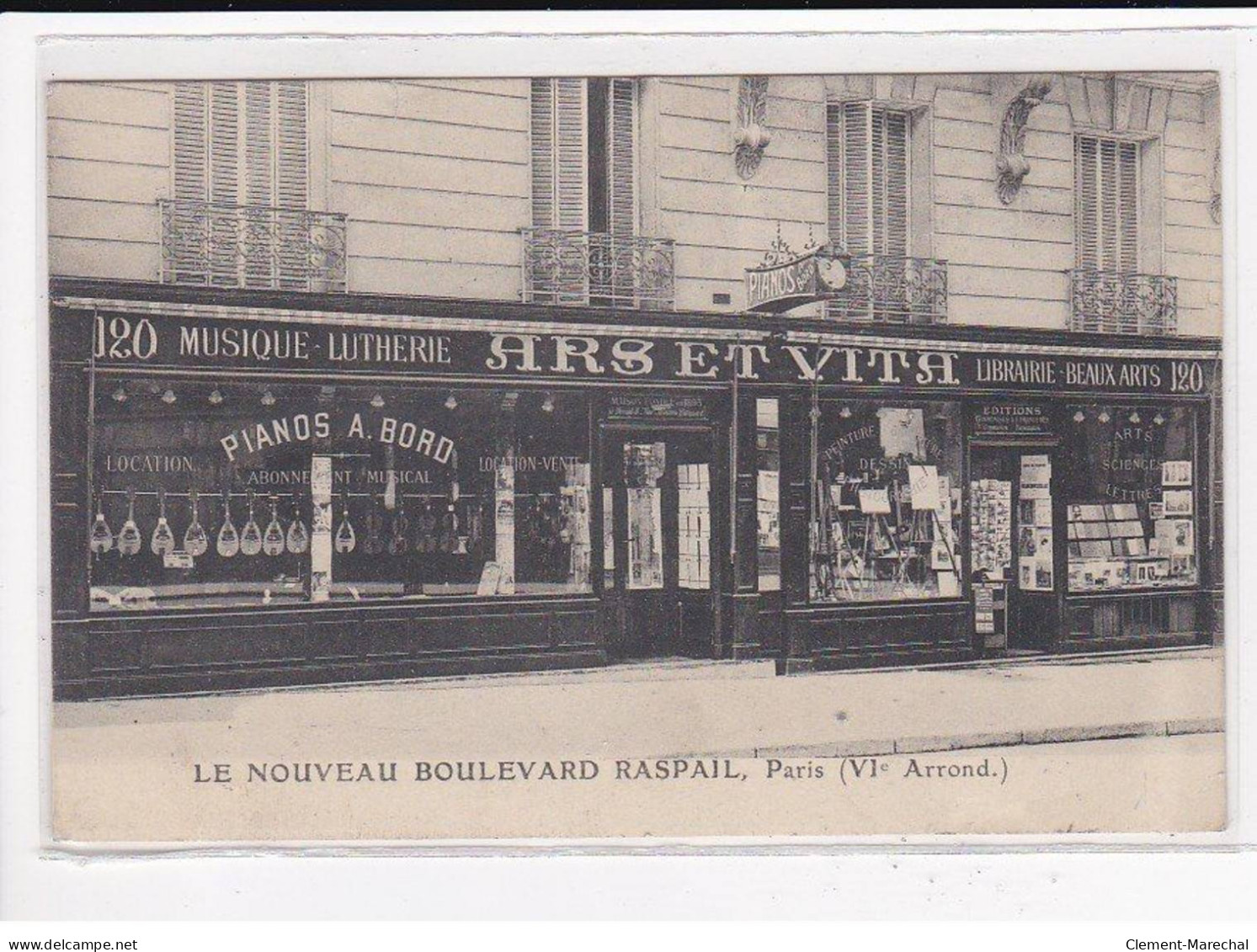 PARIS 6ème Arrondissement : Le Nouveau Boulevard Raspail, Magasin De Musique-Lutherie - état - Paris (06)