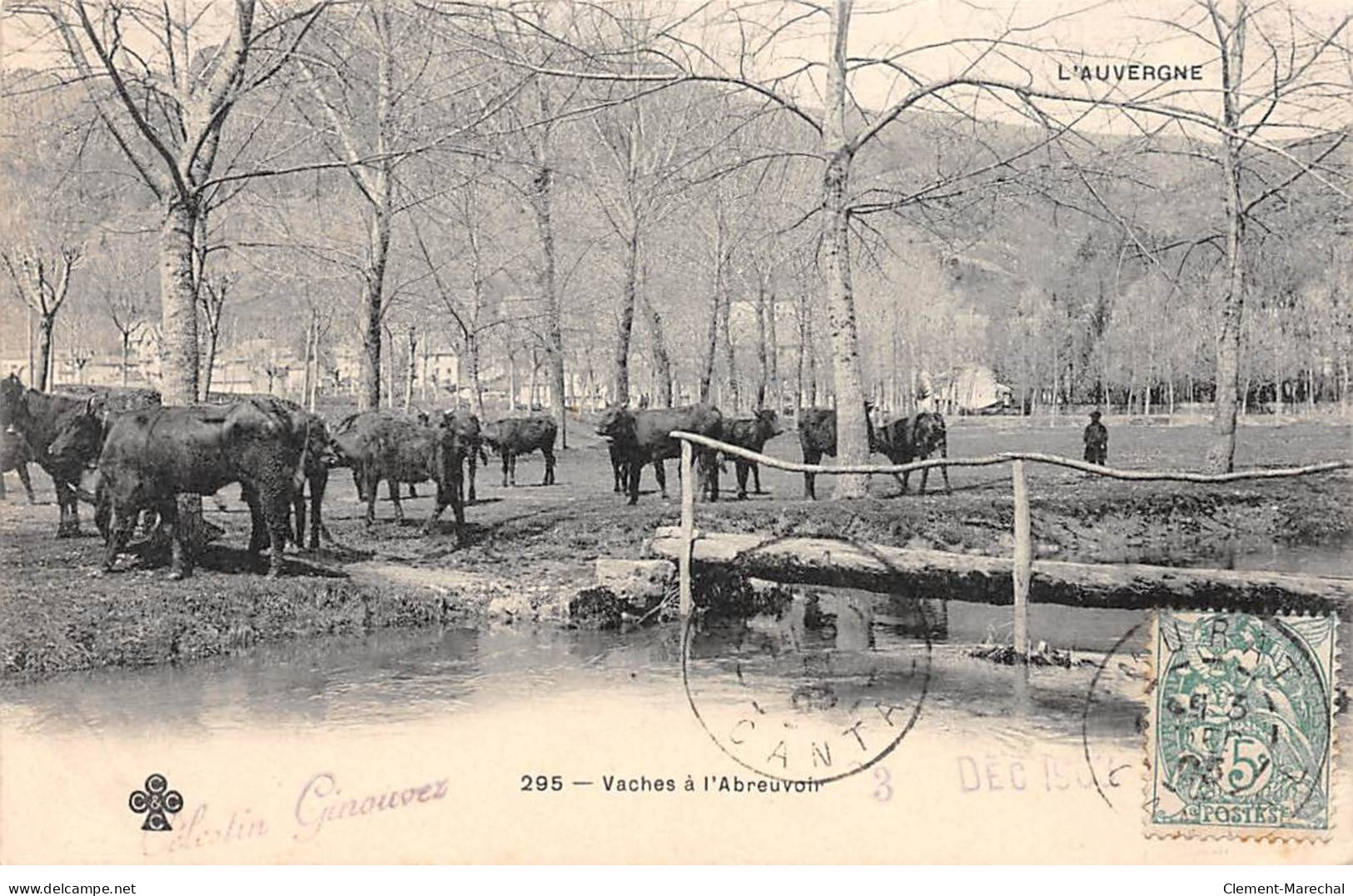 L'AUVERGNE - Vaches à L'Abreuvoir - Très Bon état - Auvergne Types D'Auvergne