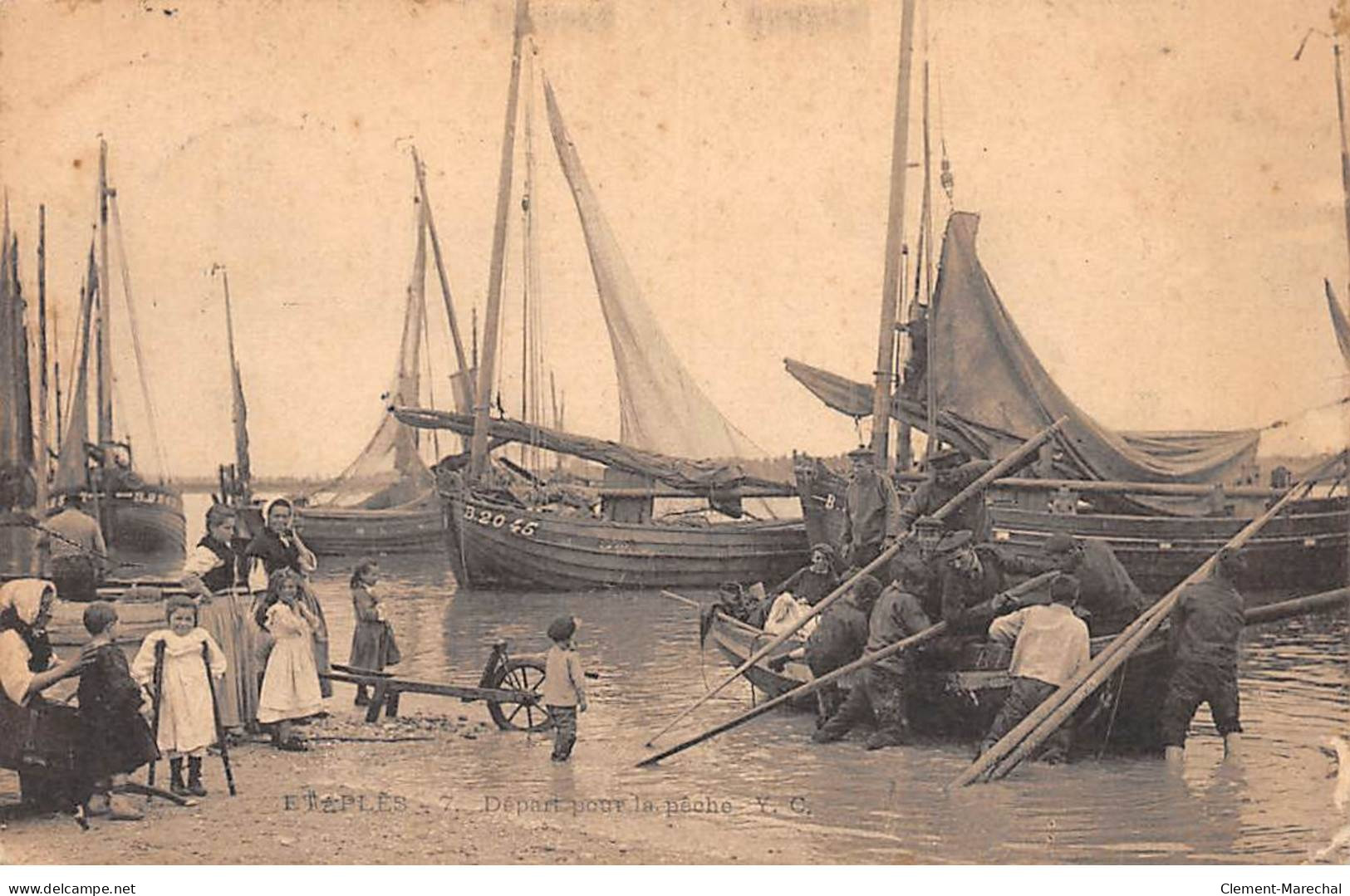 ETAPLES - Départ Pour La Pêche - Très Bon état - Etaples