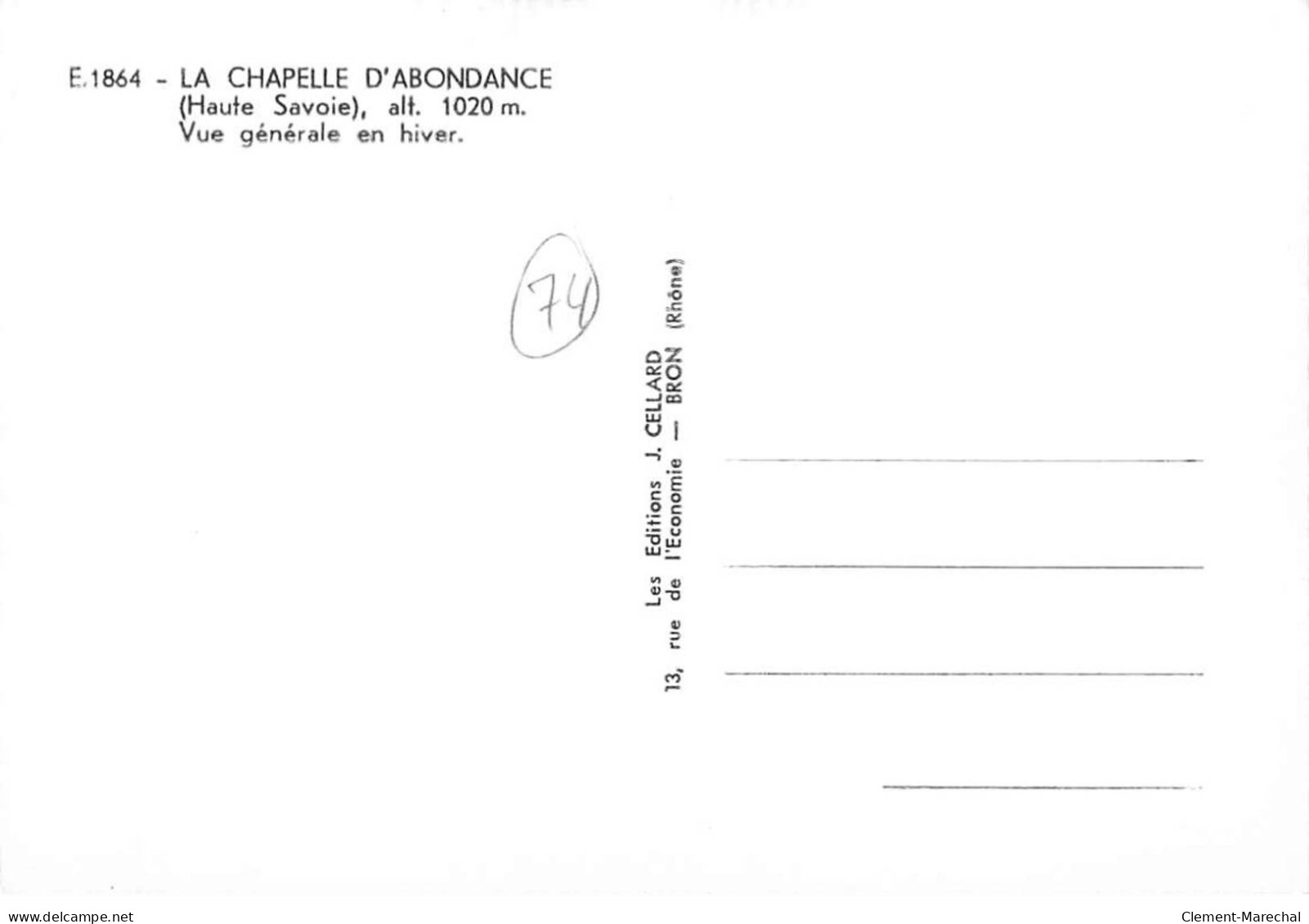 LA CHAPELLE D'ABONDANCE - Vue Générale En Hiver - Très Bon état - La Chapelle-d'Abondance