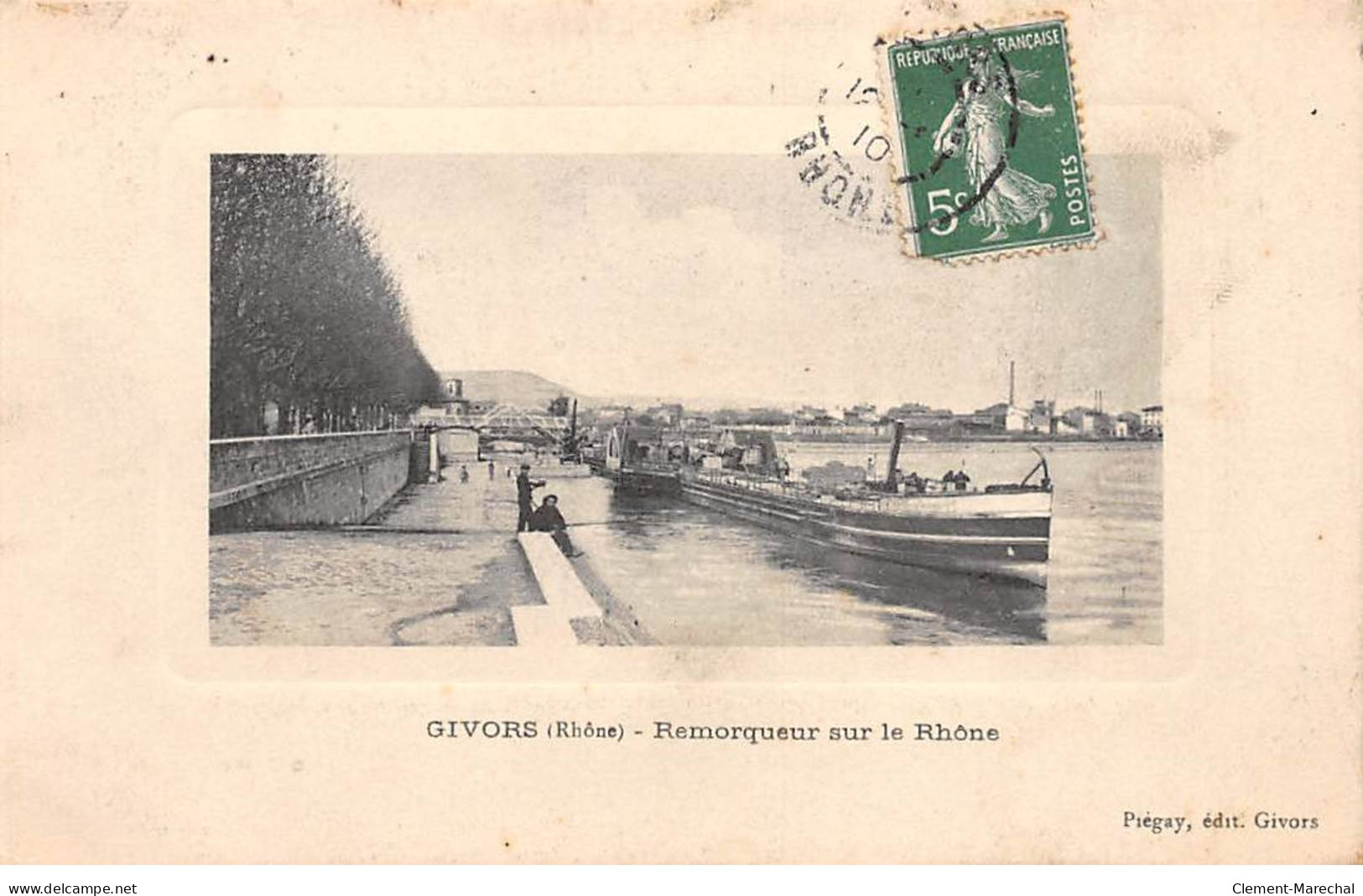 GIVORS - Remorqueur Sur Le Rhône - Très Bon état - Givors