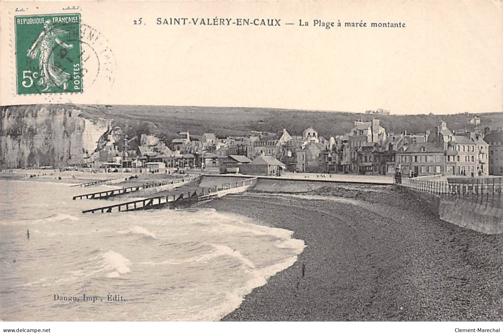 SAINT VALERY EN CAUX - La Plage à Marée Montante - Très Bon état - Saint Valery En Caux