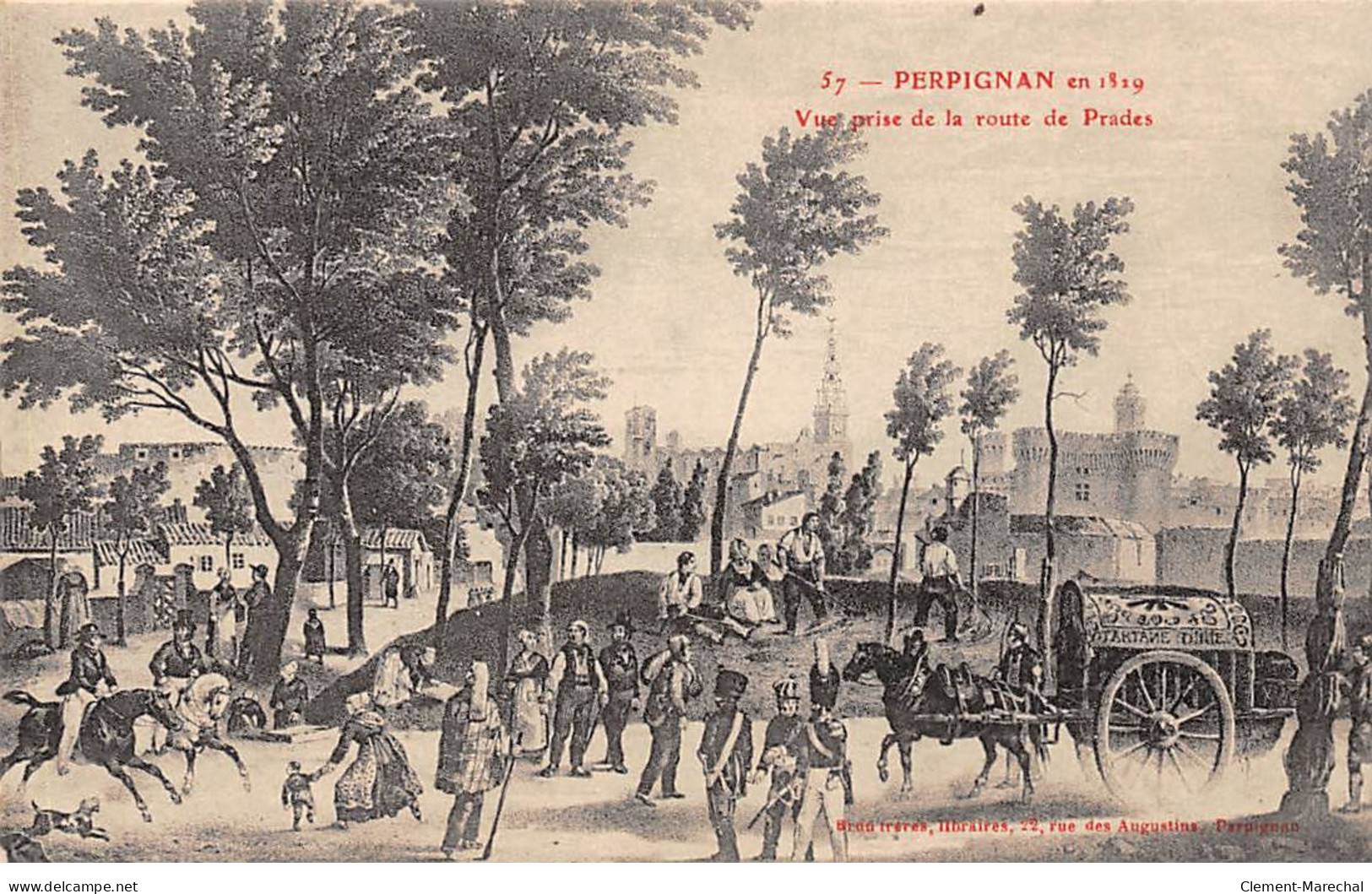 PERPIGNAN En 1829 - Vue Prise De La Route De Prades - Très Bon état - Perpignan