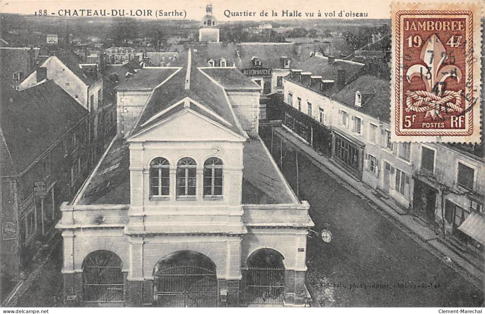 CHATEAU DU LOIR - Quartier De La Halle Vu à Vol D'oiseau - Très Bon état - Chateau Du Loir