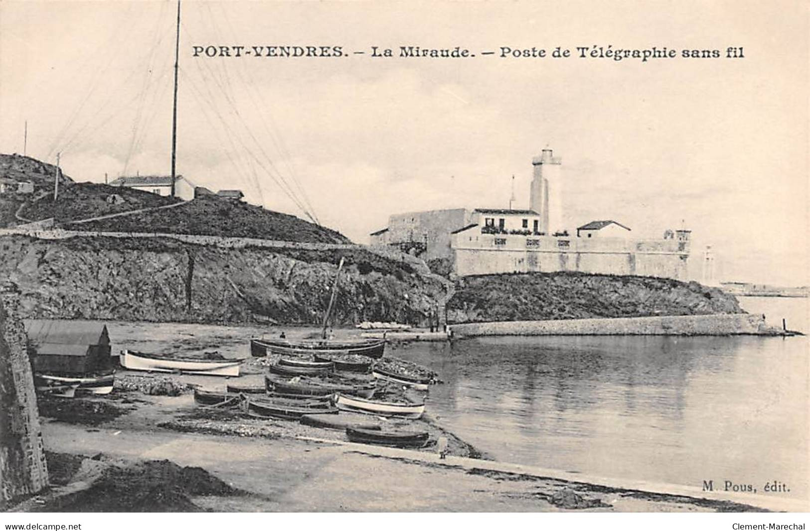 PORT VENDRES - La Mirande - Poste Et Télégraphie Sans Fil - Très Bon état - Port Vendres