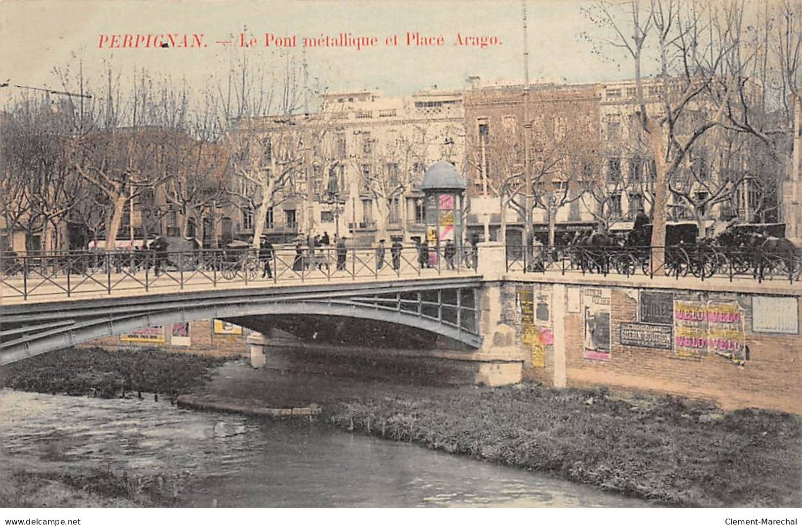 PERPIGNAN - Le Pont Métallique Et Place Arago - Très Bon état - Perpignan