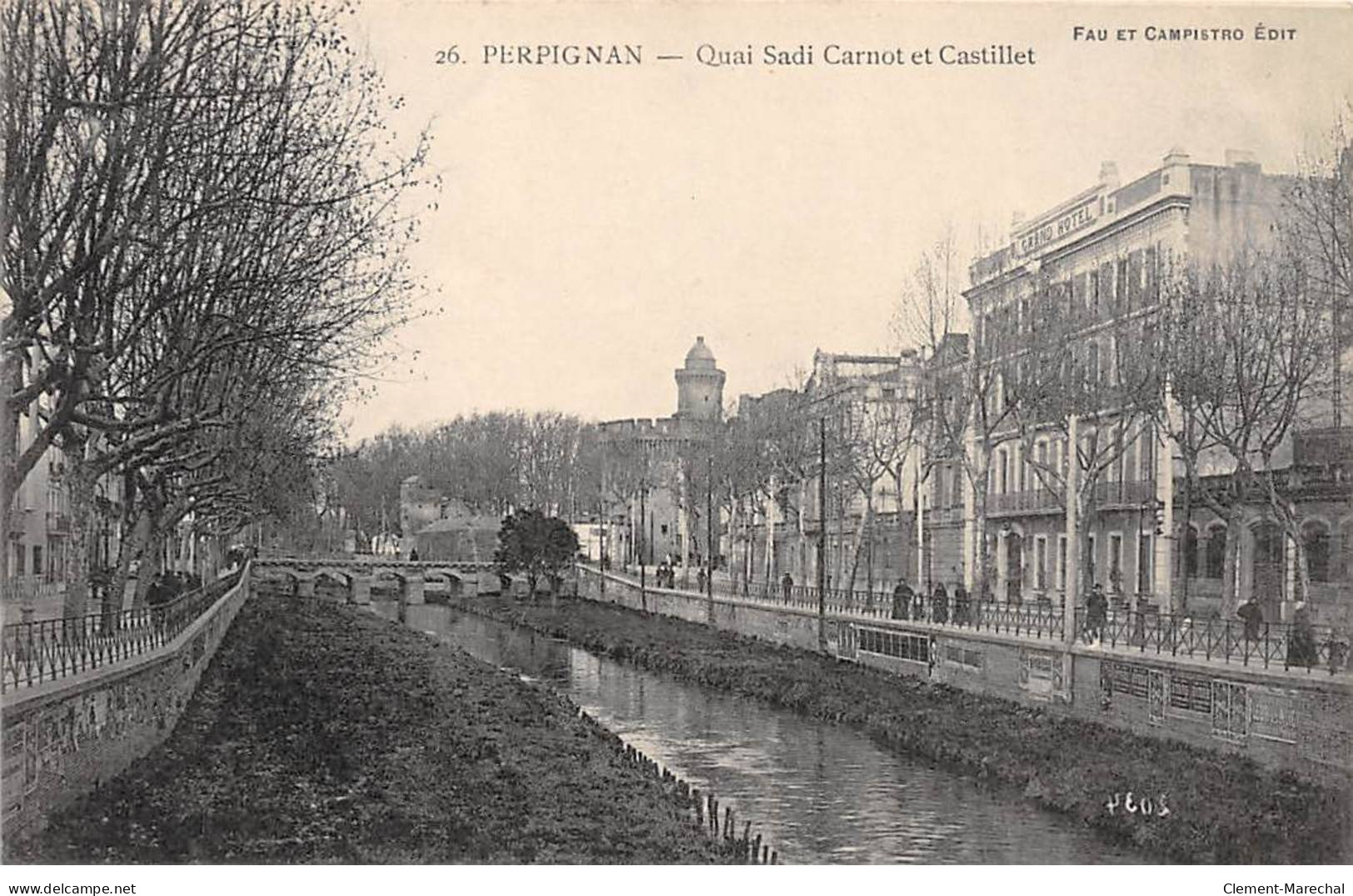 PERPIGNAN - Quai Sadi Carnot Et Castillet - Très Bon état - Perpignan