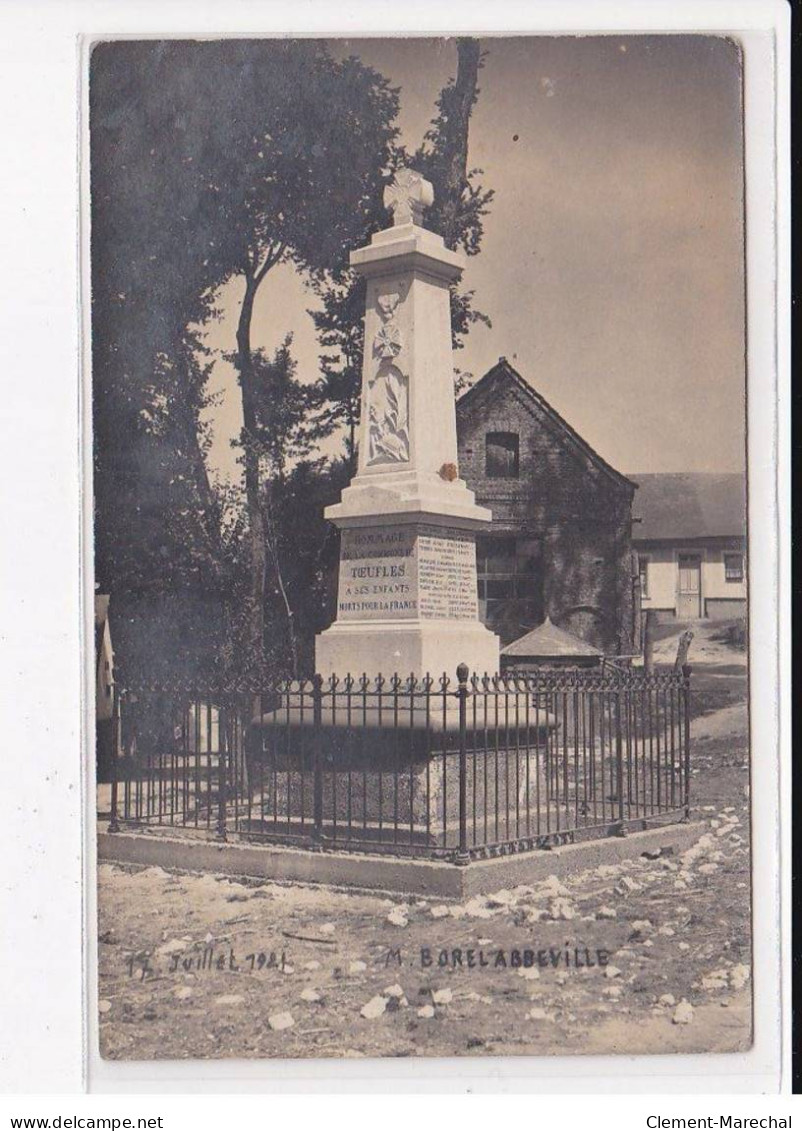ABBEVILLE : Monument Aux Morts,17 Juillet 1921 - Très Bon état - Abbeville
