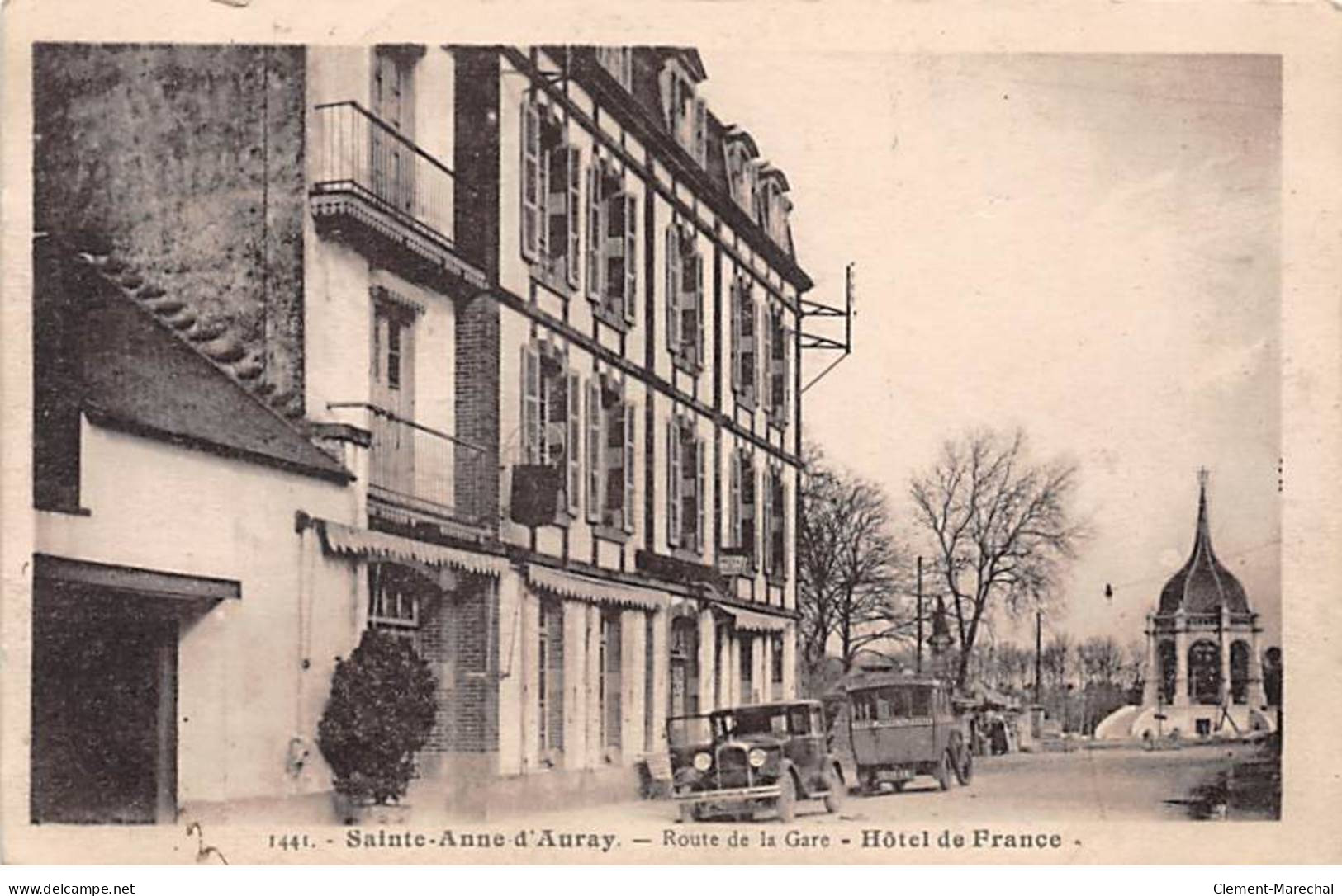 SAINTE ANNE D'AURAY - Route De La Gare - Hôtel De France - Très Bon état - Sainte Anne D'Auray