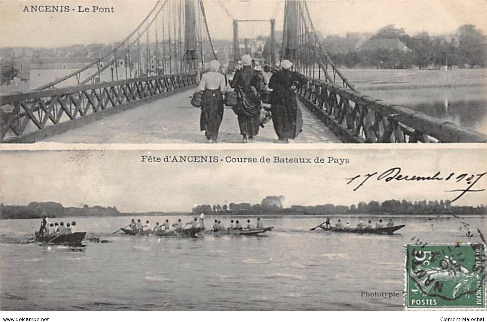 ANCENIS - Le Pont - Fête D'ANCENIS - Course De Bateaux De Pays - Très Bon état - Ancenis
