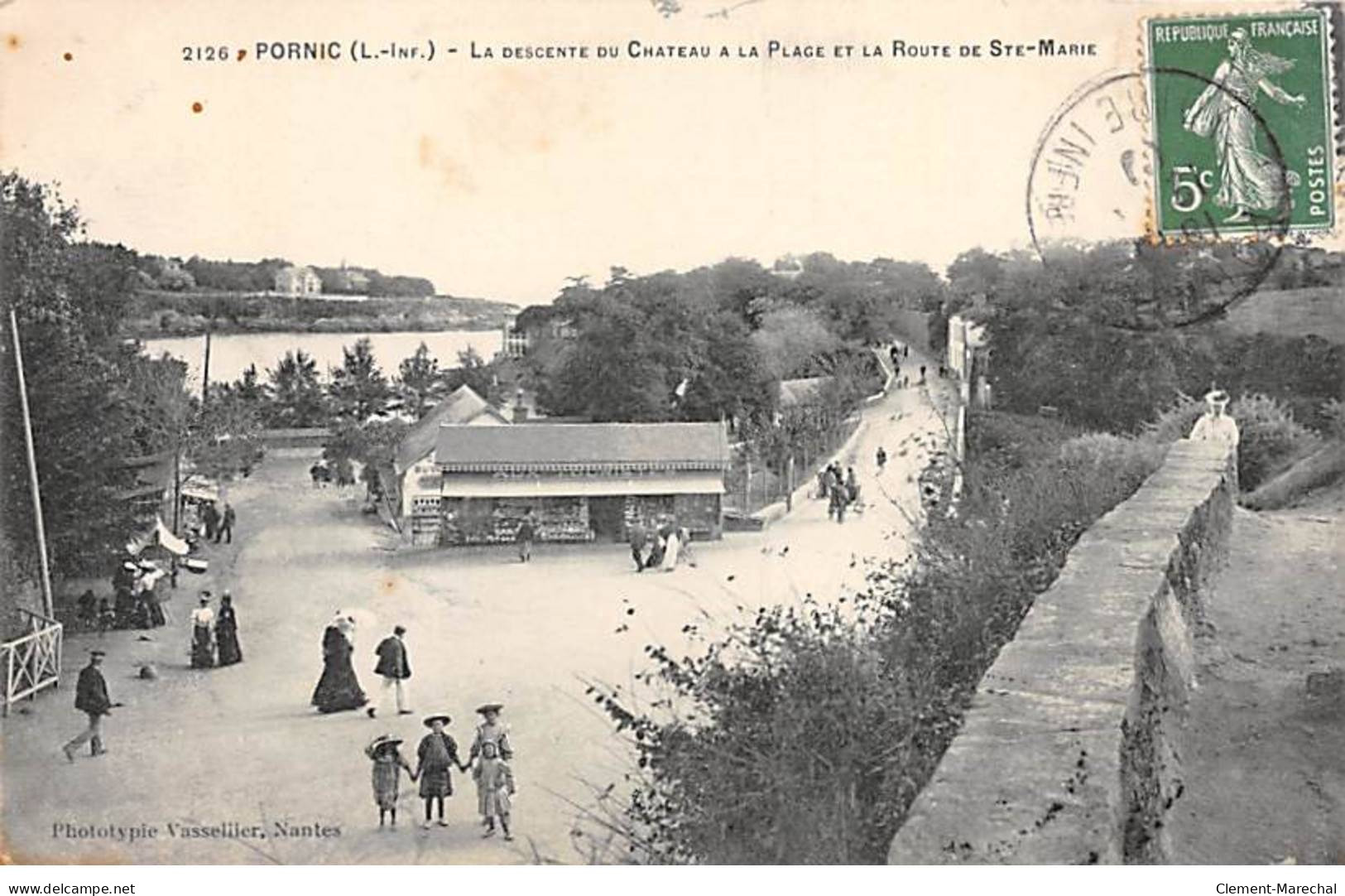 PORNIC - La Descente Du Chateau à La Plage Et La Route De Sainte Marie - Très Bon état - Pornic