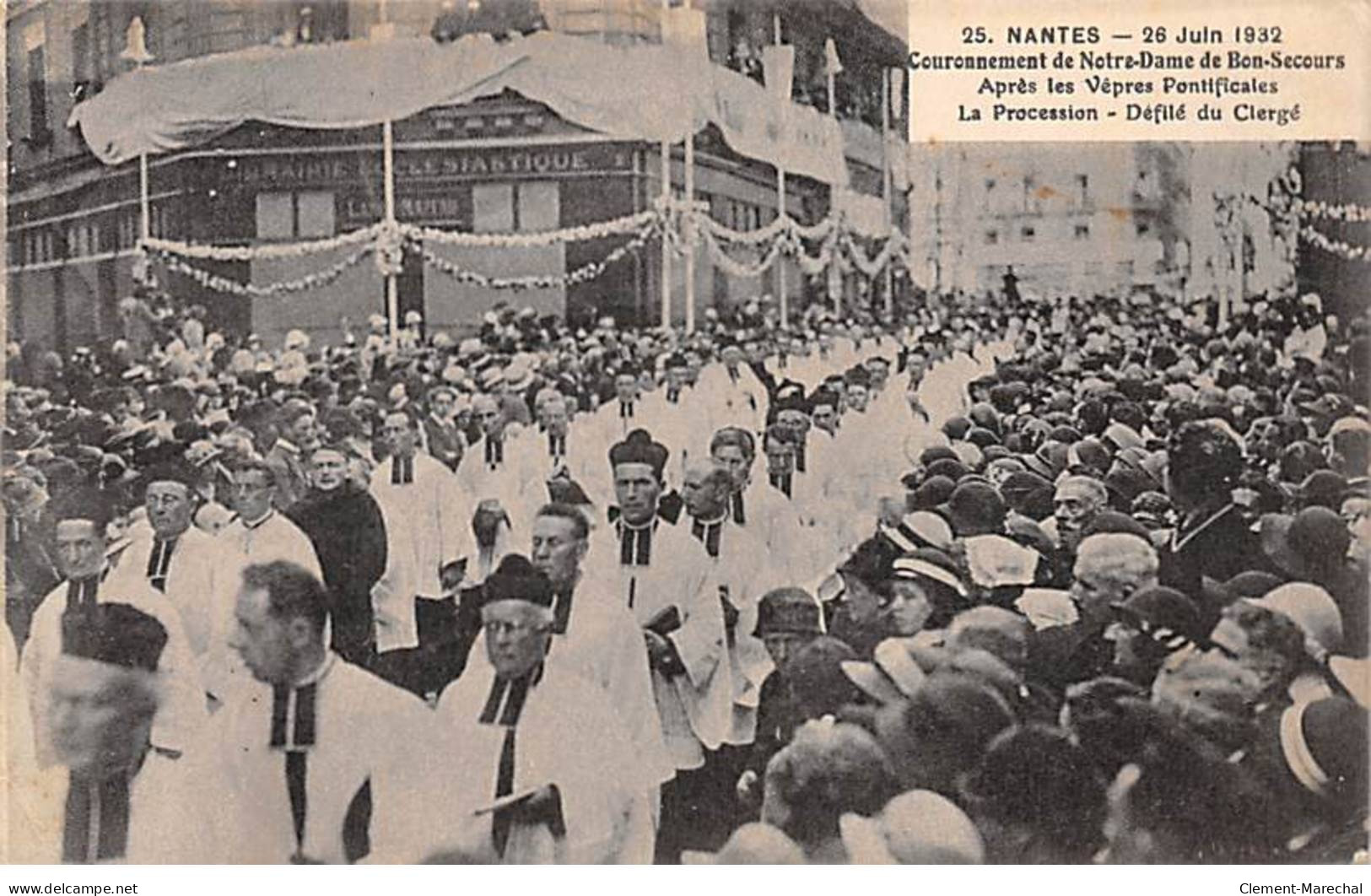 NANTES - 26 Juin 1932 - Couronnement De Notre Dame De Bon Secours - Défilé Du Clergé - Très Bon état - Nantes