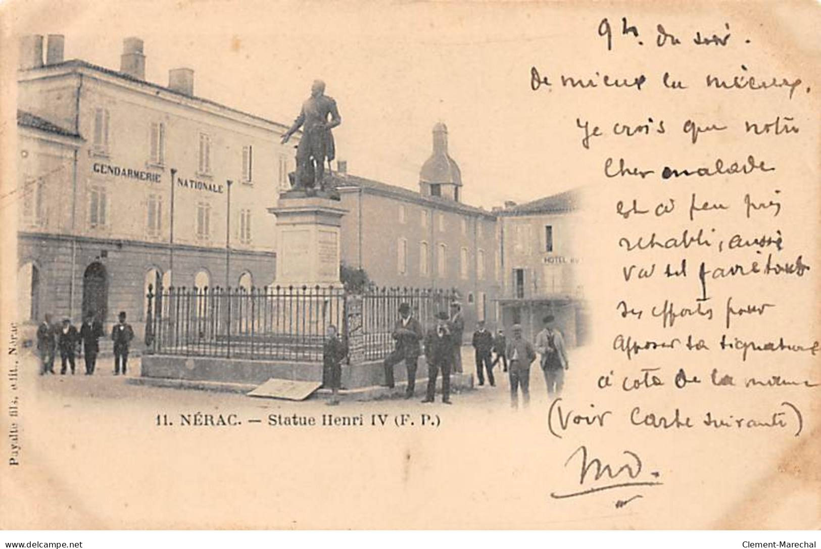 NERAC - Statue Henri IV - Très Bon état - Nerac