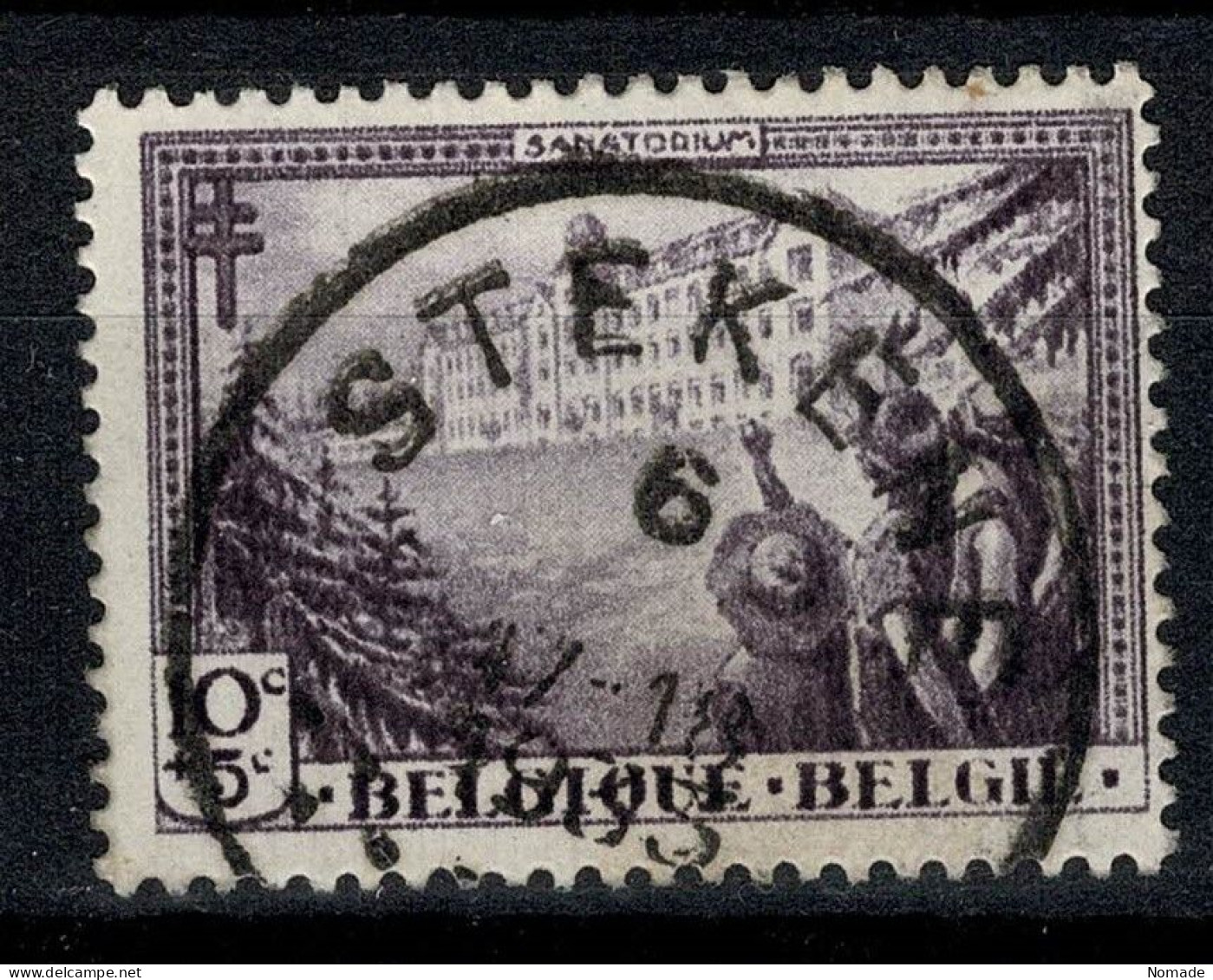Belgique 1932 COB 356 Belle Oblitération STEKENE (centrale - Concours) - Used Stamps
