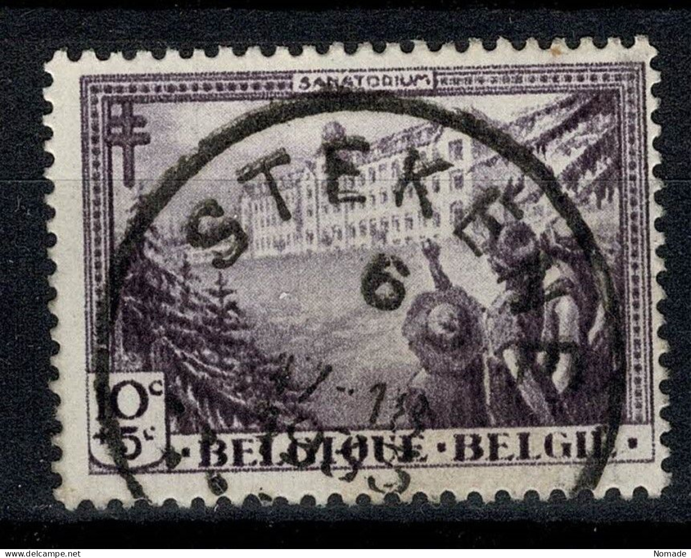 Belgique 1932 COB 356 Belle Oblitération STEKENE (centrale - Concours) - Oblitérés