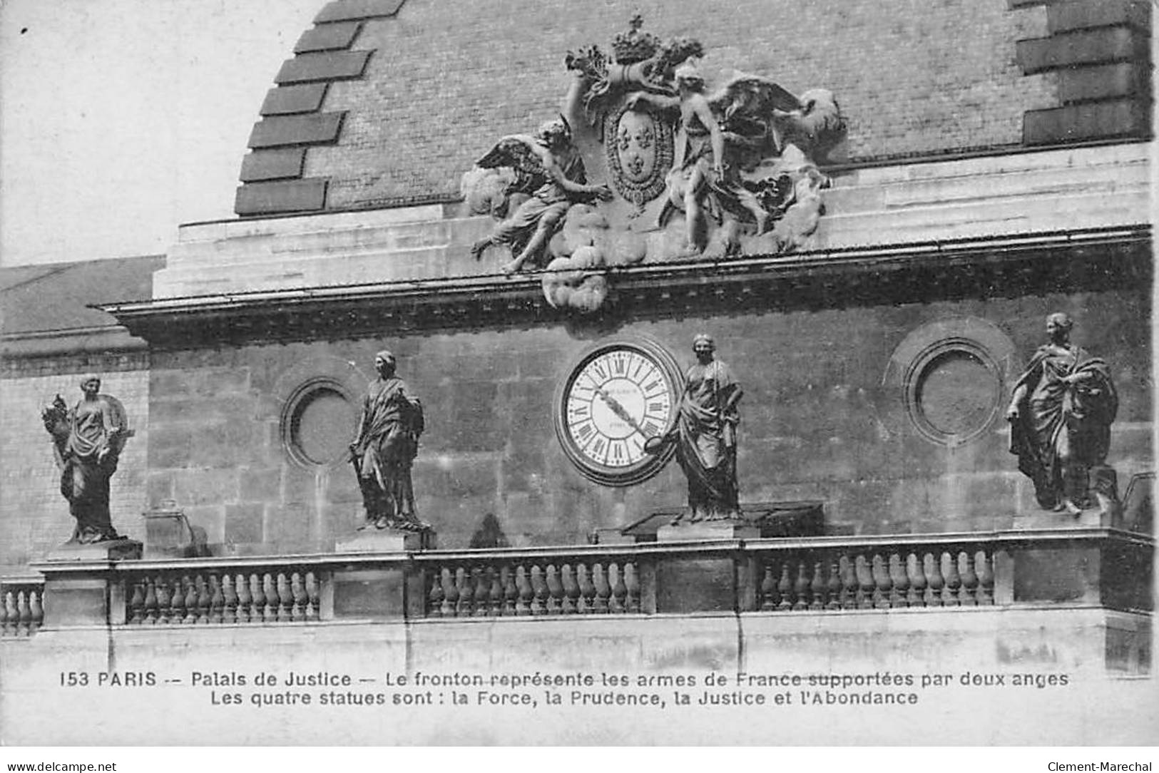 PARIS - Palais De Justice - Les Anges - Les Quatres Statues - Très Bon état - District 01
