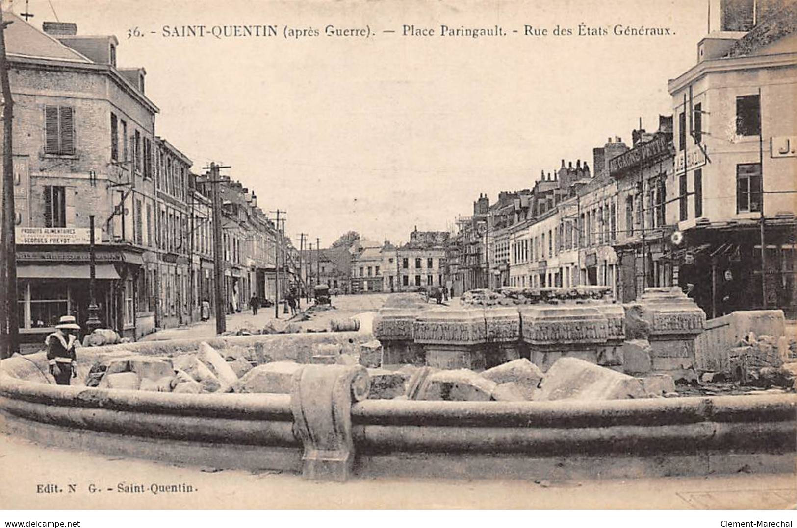 SAINT QUENTIN - Place Paringault - Rue Des Etats Généraux - Très Bon état - Saint Quentin