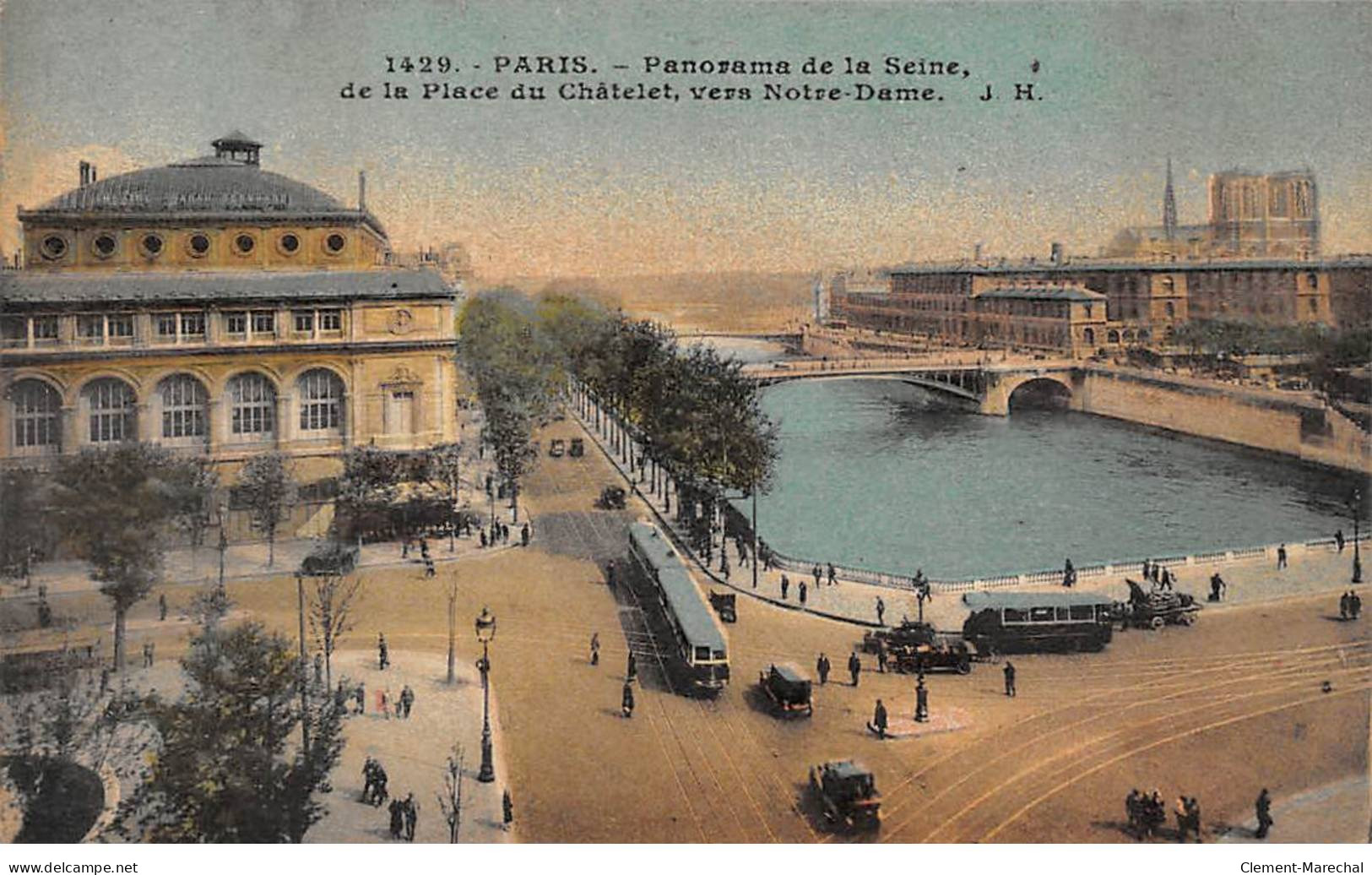 PARIS - Panorama De La Seine De La Place Du Châtelet, Vers Notre Dame - Très Bon état - Arrondissement: 04