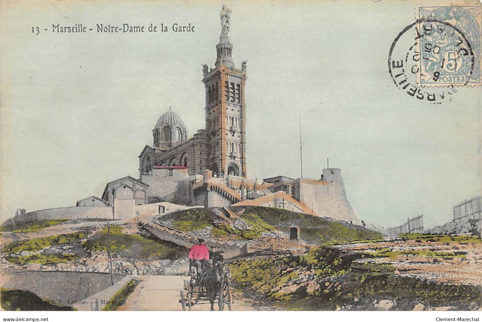 MARSEILLE - Notre Dame De La Garde - Très Bon état - Notre-Dame De La Garde, Aufzug Und Marienfigur