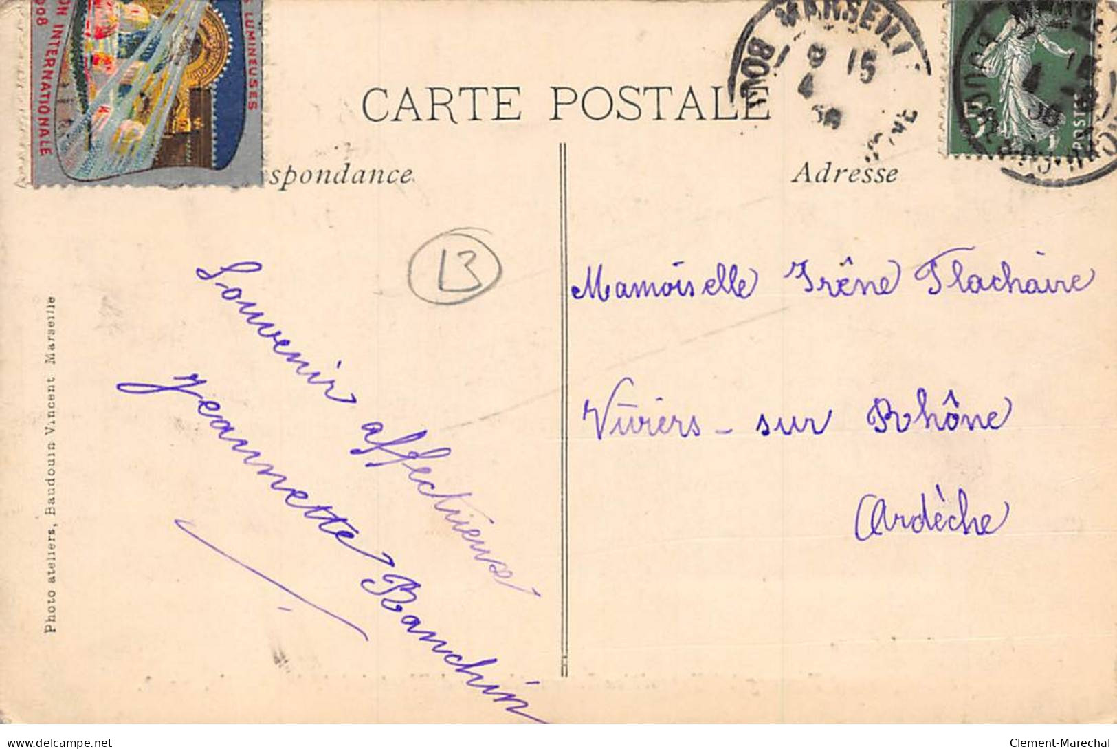 MARSEILLE - 1908 - Le Campement Touareg à L'Exposition Internationale D'Electricité - Très Bon état - Mostra Elettricità E Altre