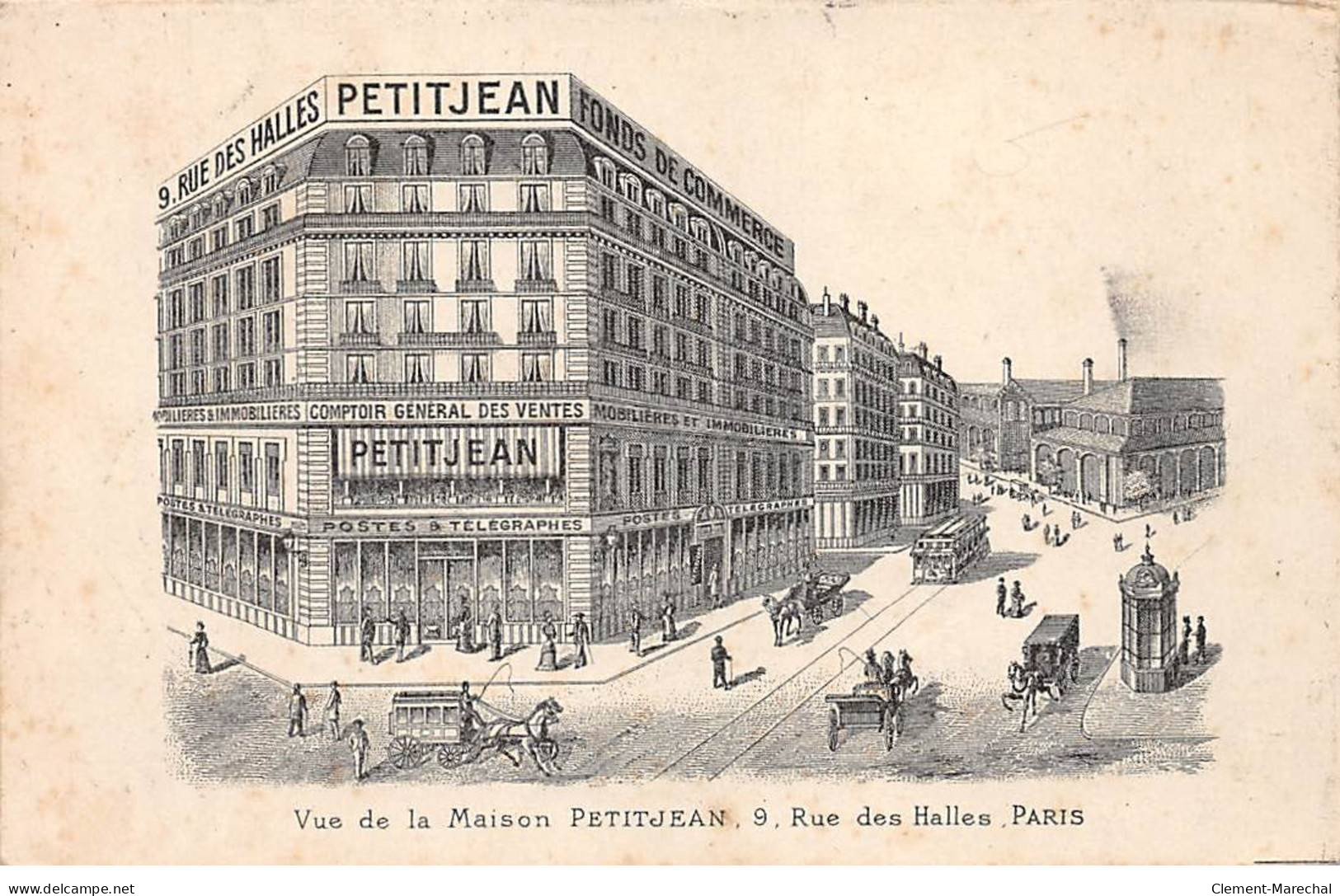 PARIS - Vue De La Maison PETITJEAN - Rue Des Halles - Dépliant - Très Bon état - District 01