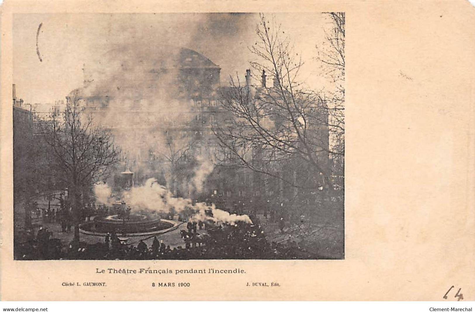 PARIS - Le Théâtre Français Pendant L'Incendie - Très Bon état - Paris (01)