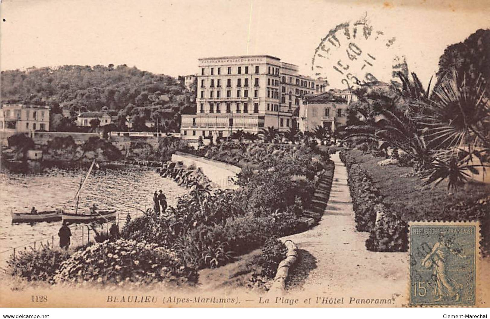 BEAULIEU - La Plage Et L'Hôtel Panorama - Très Bon état - Beaulieu-sur-Mer