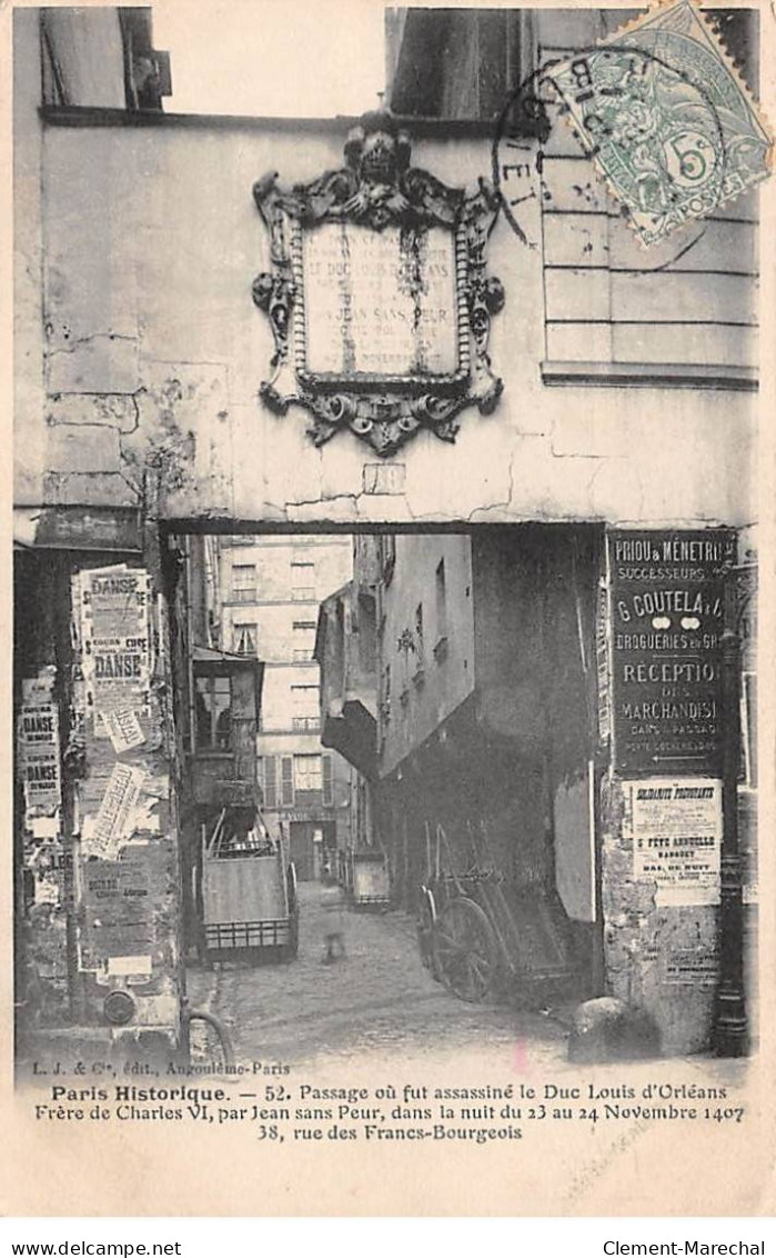 PARIS Historique - Rue Des Francs Bourgeois - Très Bon état - Arrondissement: 03