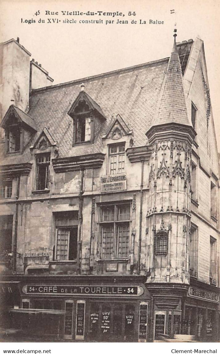 PARIS - Rue Vieille Du Temple - Logis Construit Par Jean De La Balue - Très Bon état - District 03