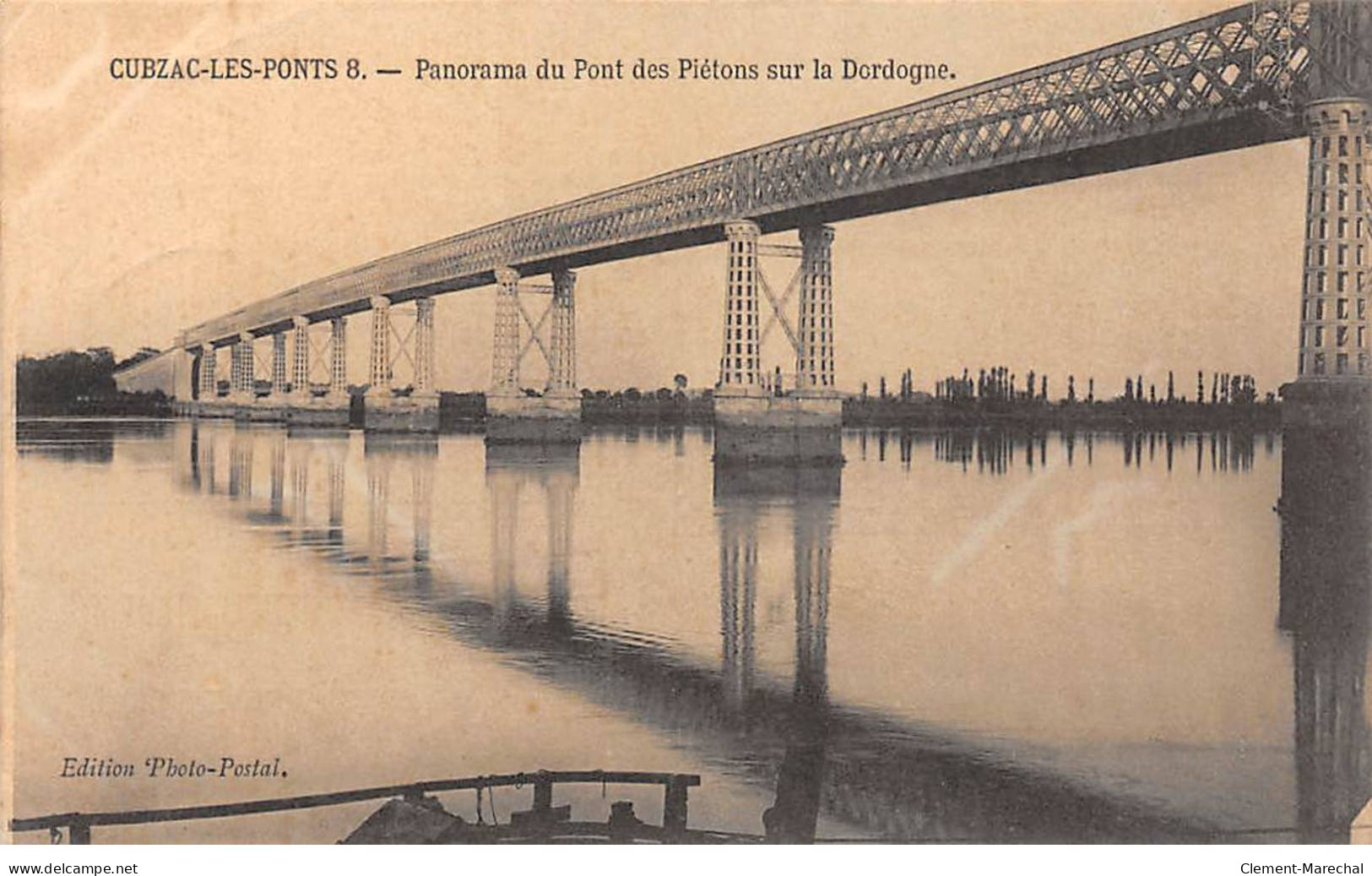 CUBZAC LES PONTS - Panorama Du Pont Des Piétons Sur La Dordogne - Très Bon état - Cubzac-les-Ponts